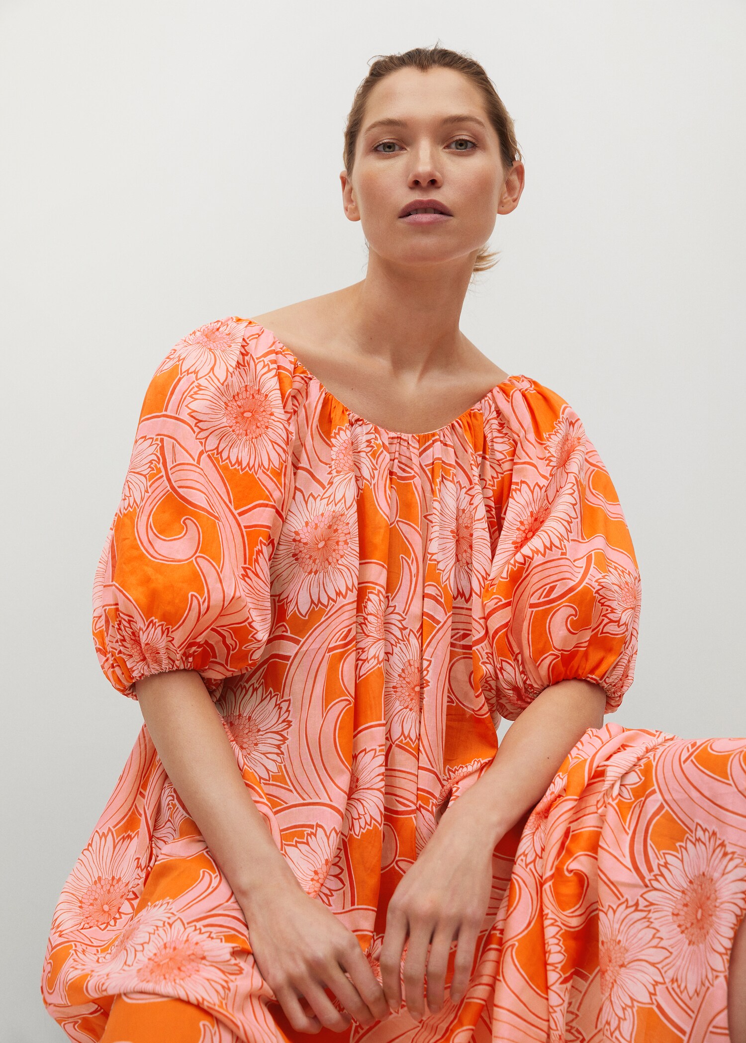 Vestido algodón estampado - Detalle del artículo 1