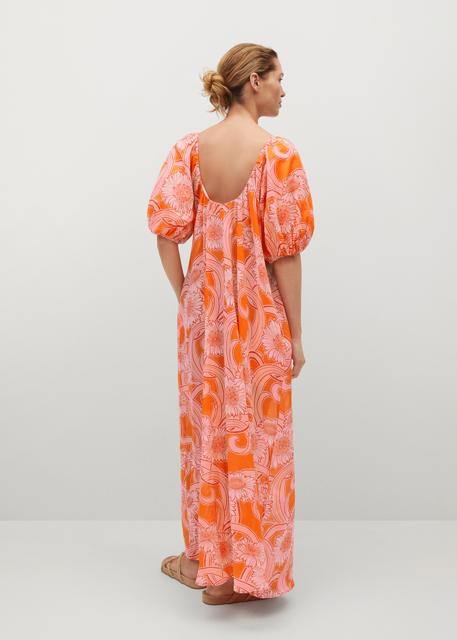 Vestido algodón estampado - Reverso del artículo