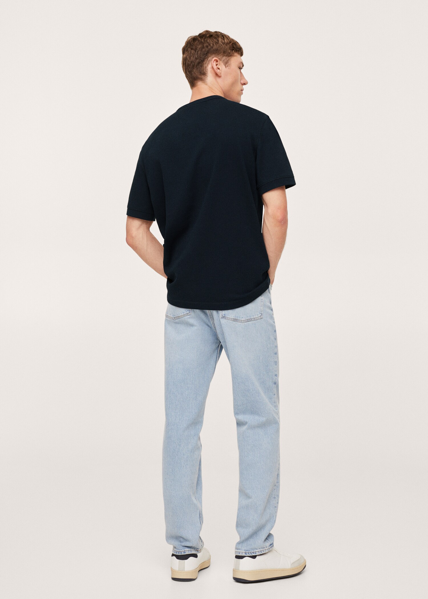 Camiseta punto algodón estructura - Reverso del artículo