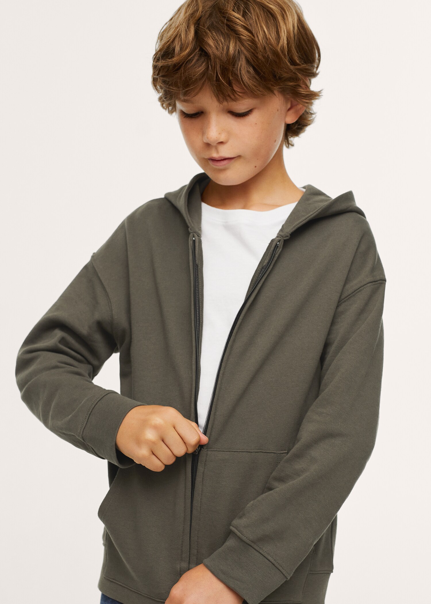 Sudadera algodón capucha cremallera - Detalle del artículo 1