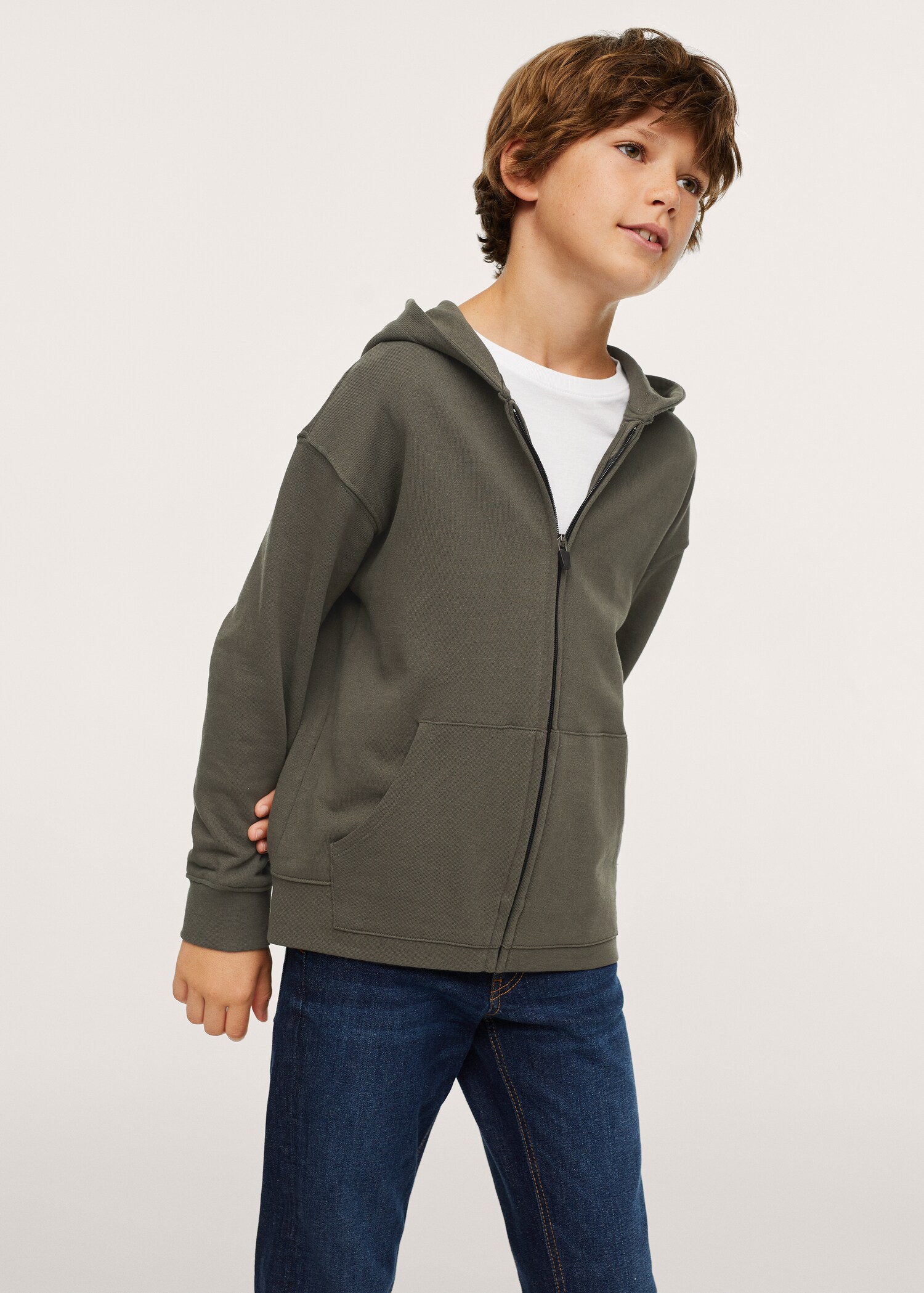 Sudadera algodón capucha cremallera - Detalle del artículo 2