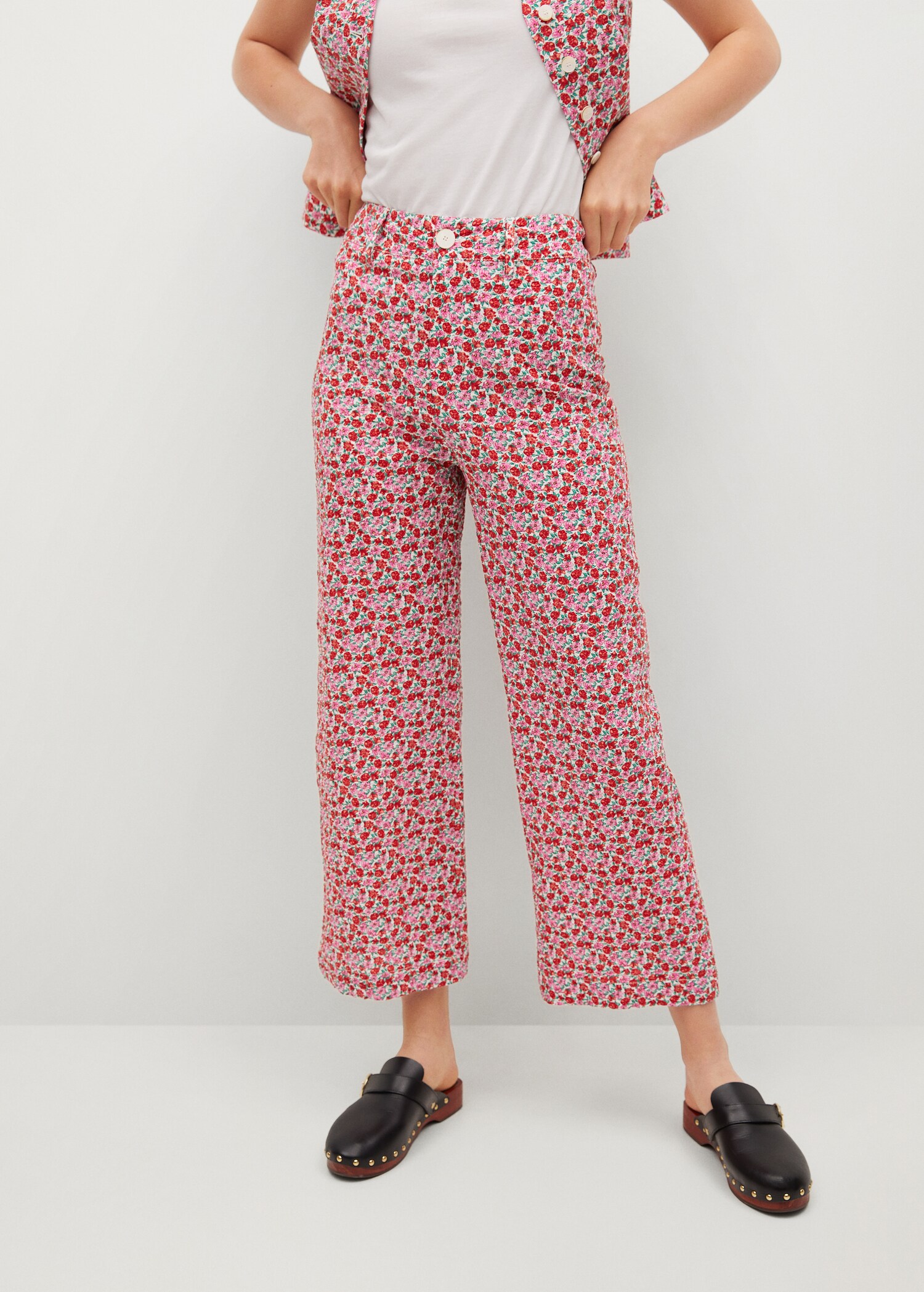 Pantalón culotte estampado - Plano medio