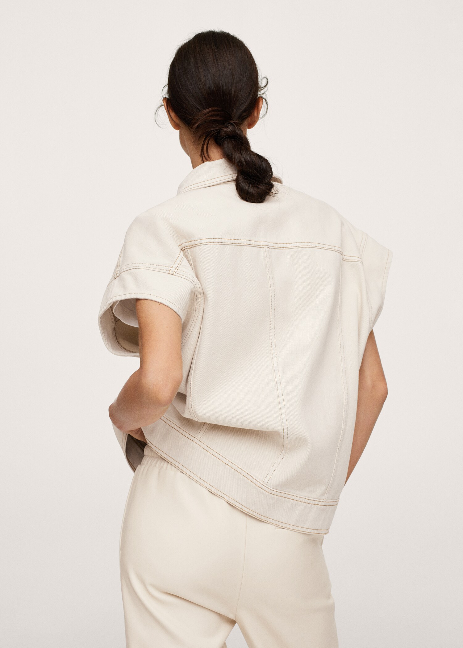Chaleco denim oversize - Reverso del artículo