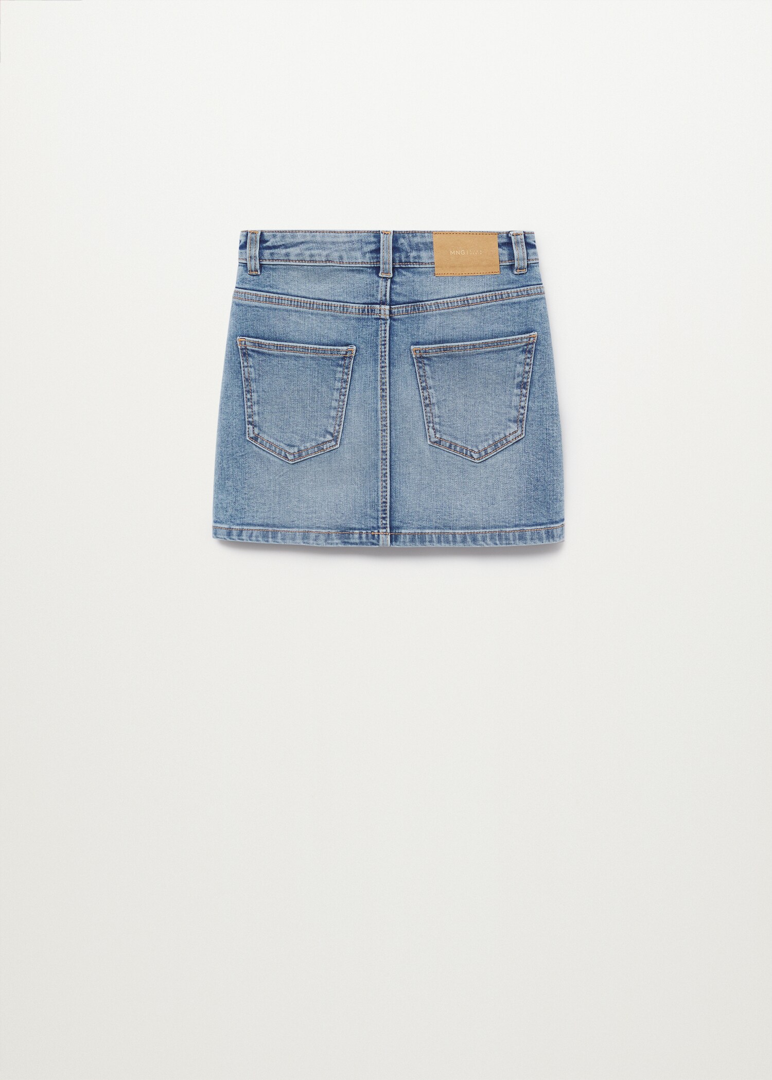 Short denim skirt - Reverse of the article