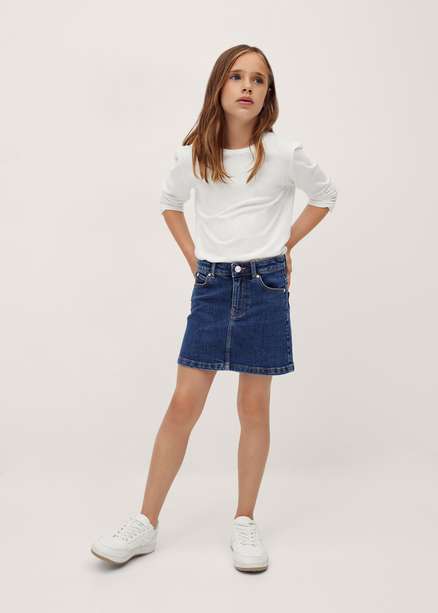 Short denim skirt - Medium plane