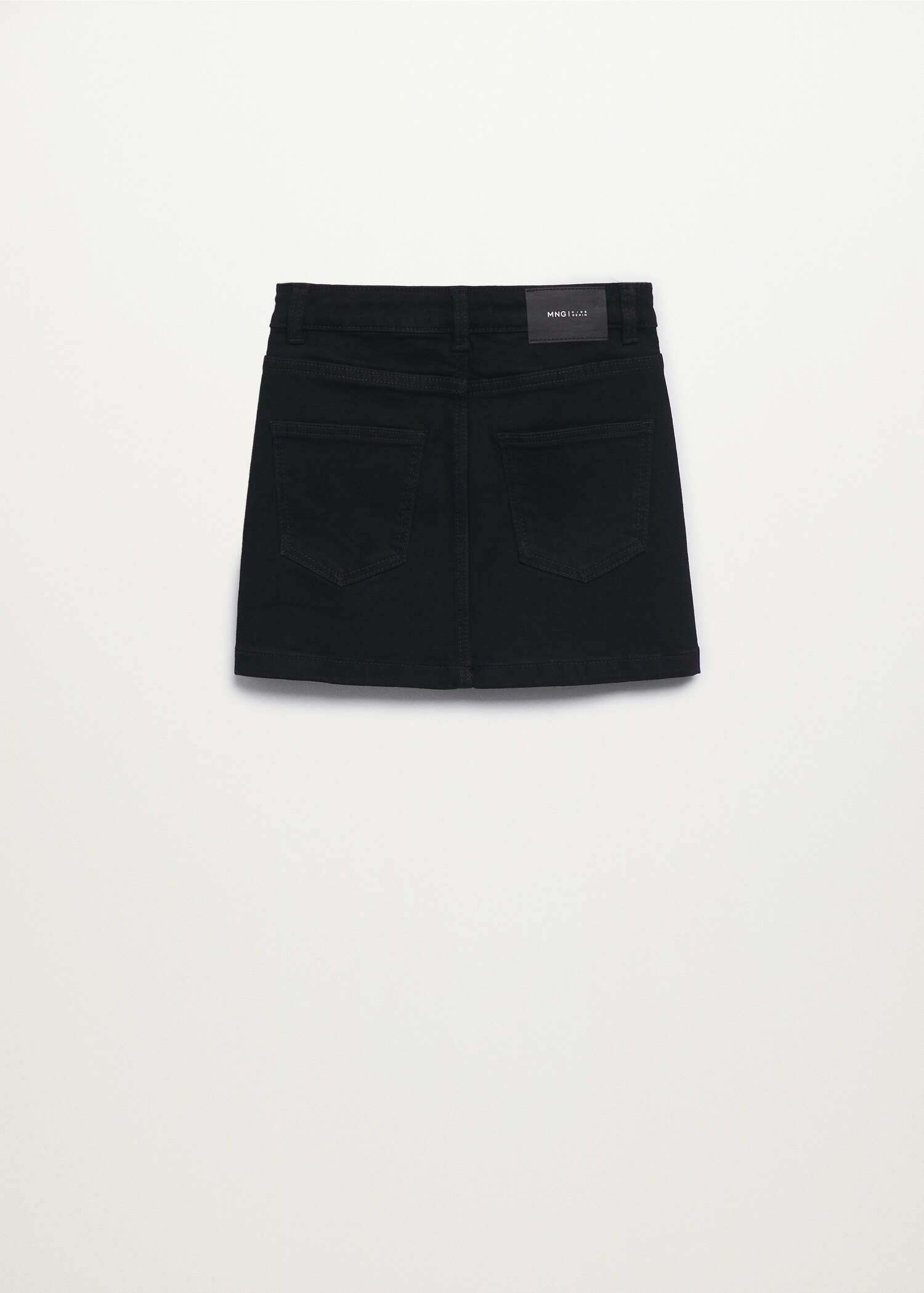 Short denim skirt - Reverse of the article
