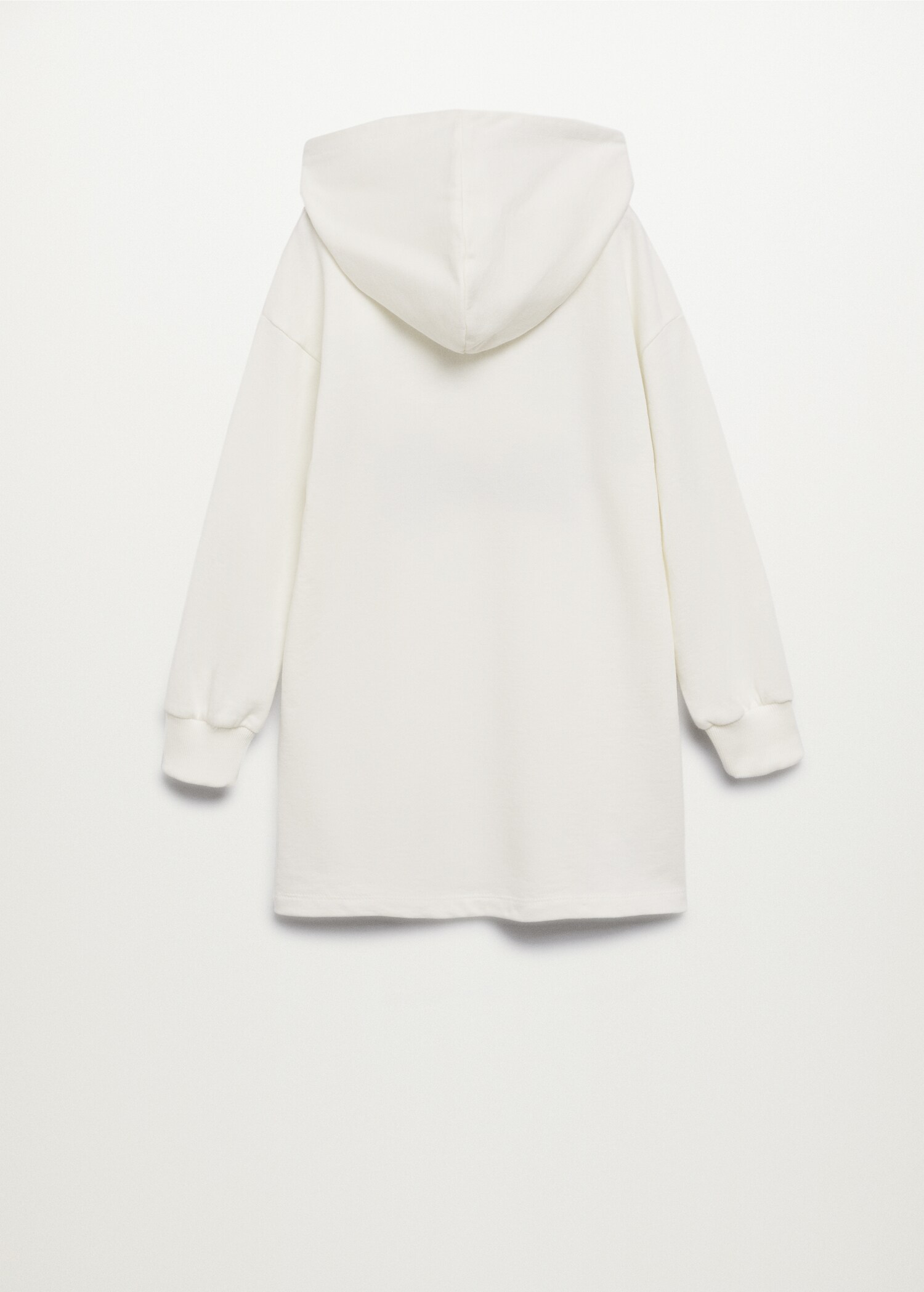 Vestido sudadera algodón mensaje - Reverso del artículo
