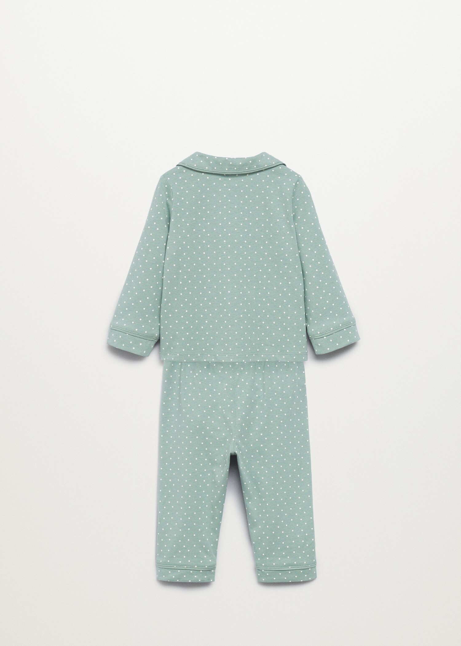 Pijama largo algodón estampado  - Reverso del artículo