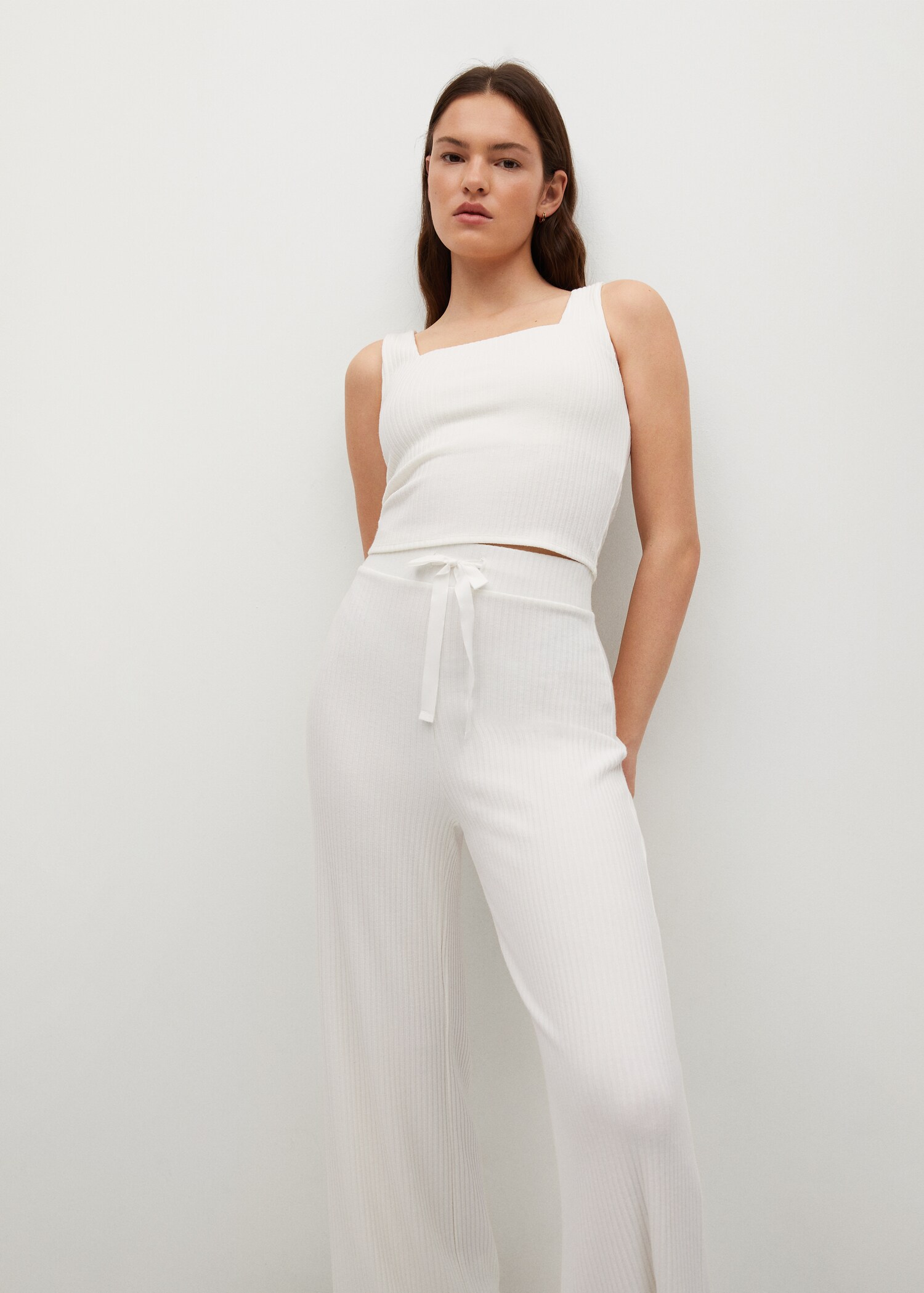 Ribbed knit trousers - Details of the article 1