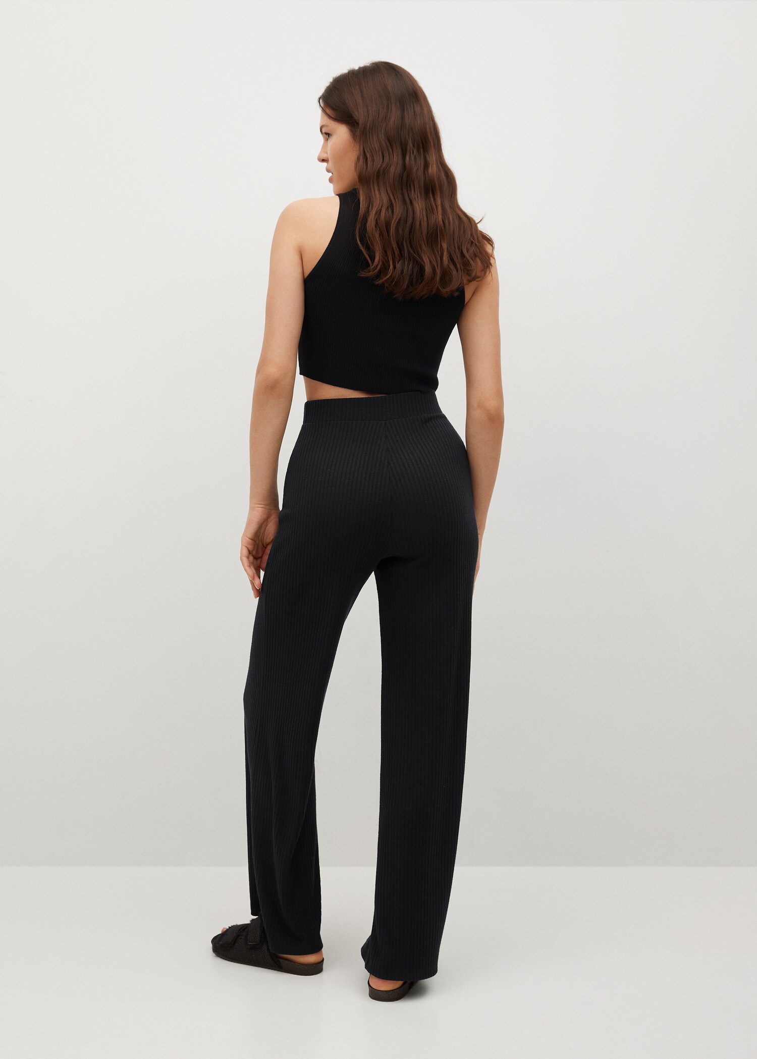 Ribbed knit trousers - Reverse of the article