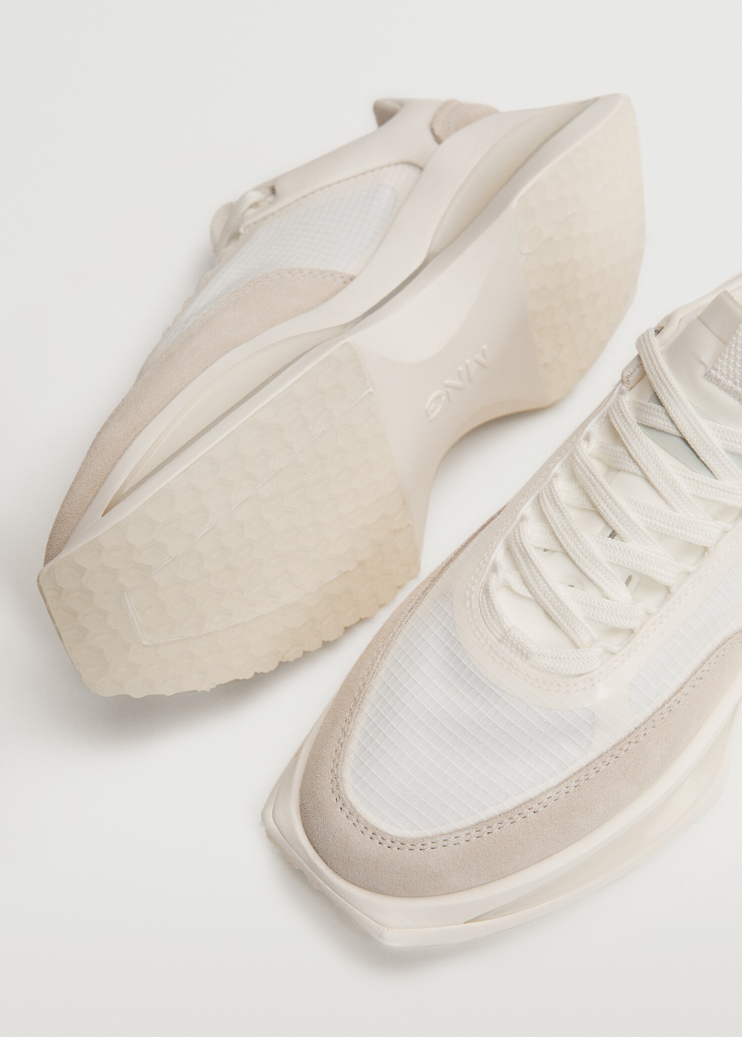 Leather trainers with transparent panels  - Details of the article 2