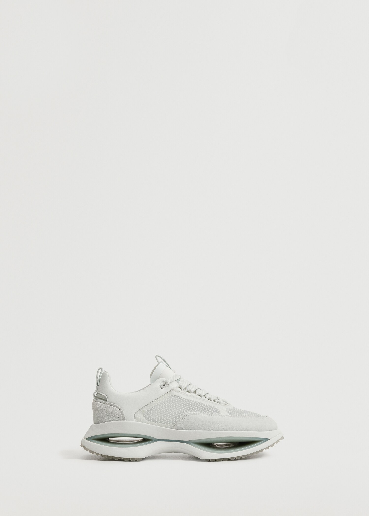 Leather trainers with transparent panels  - Article without model