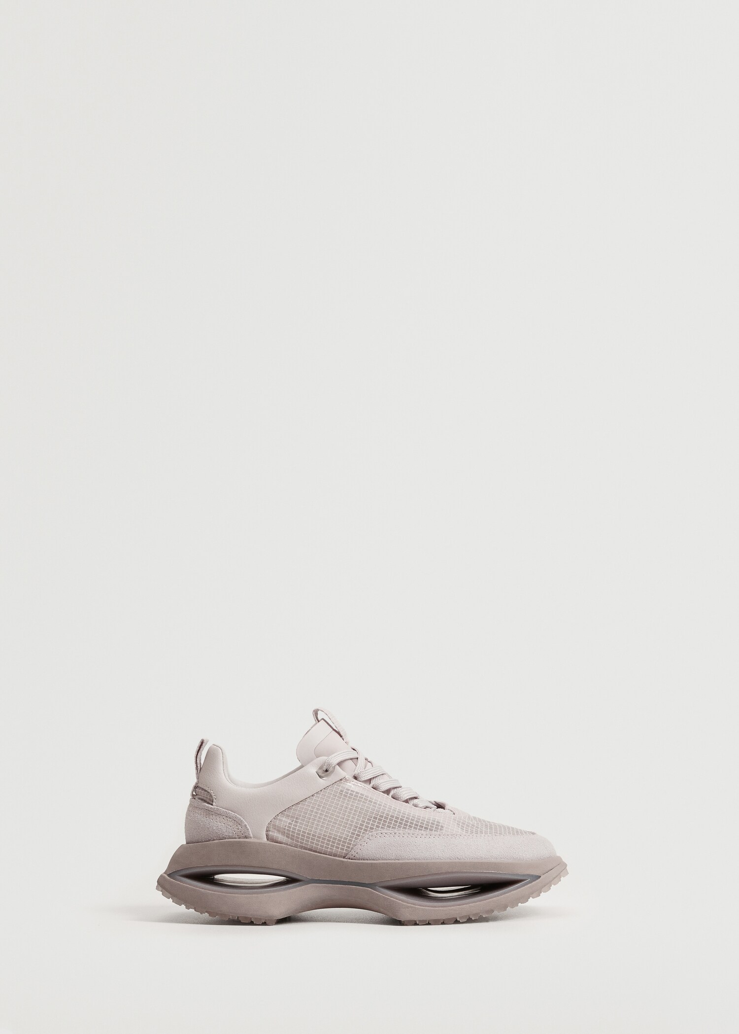 Leather trainers with transparent panels  - Article without model