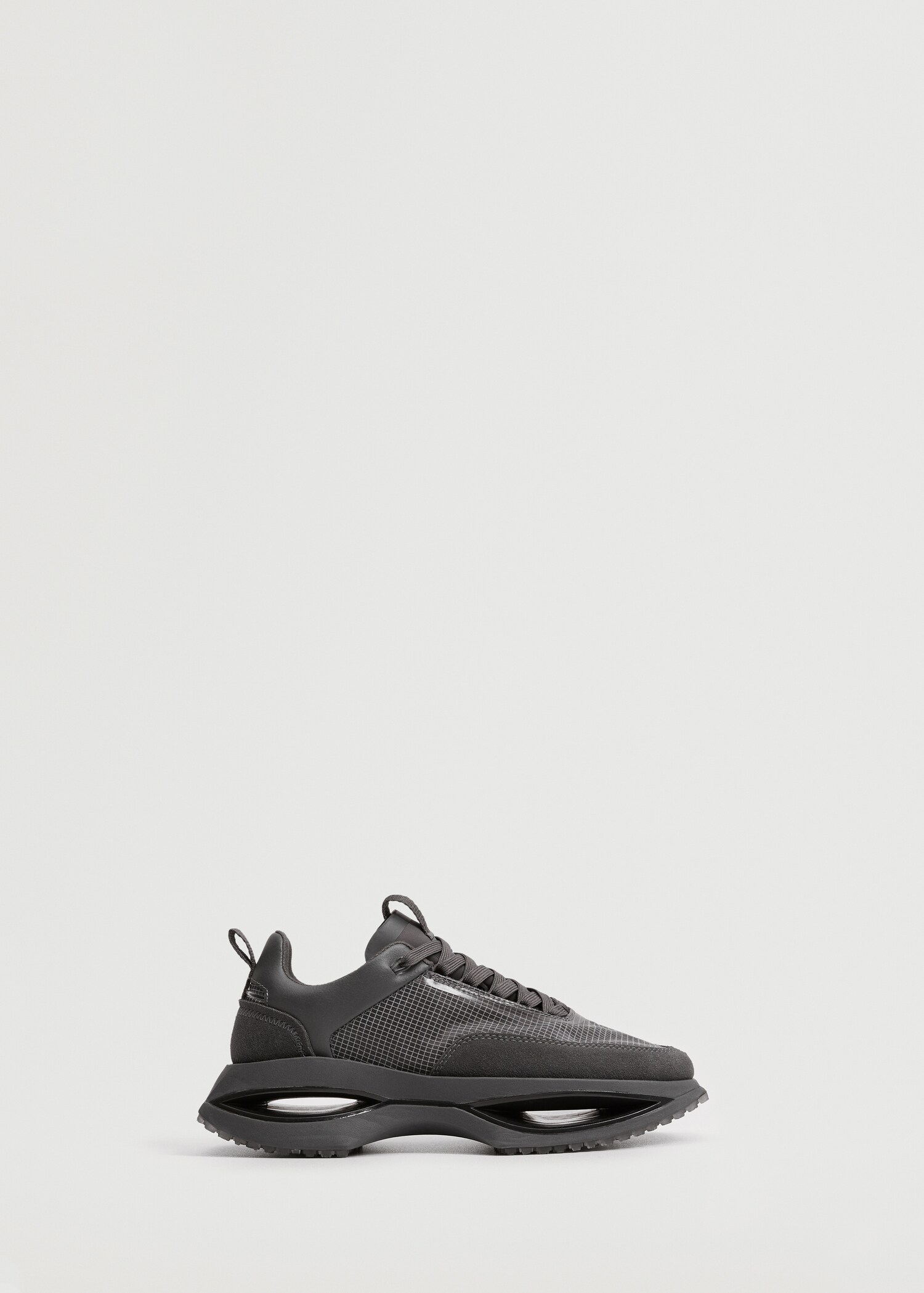 Leather trainers with transparent panels  - Article without model