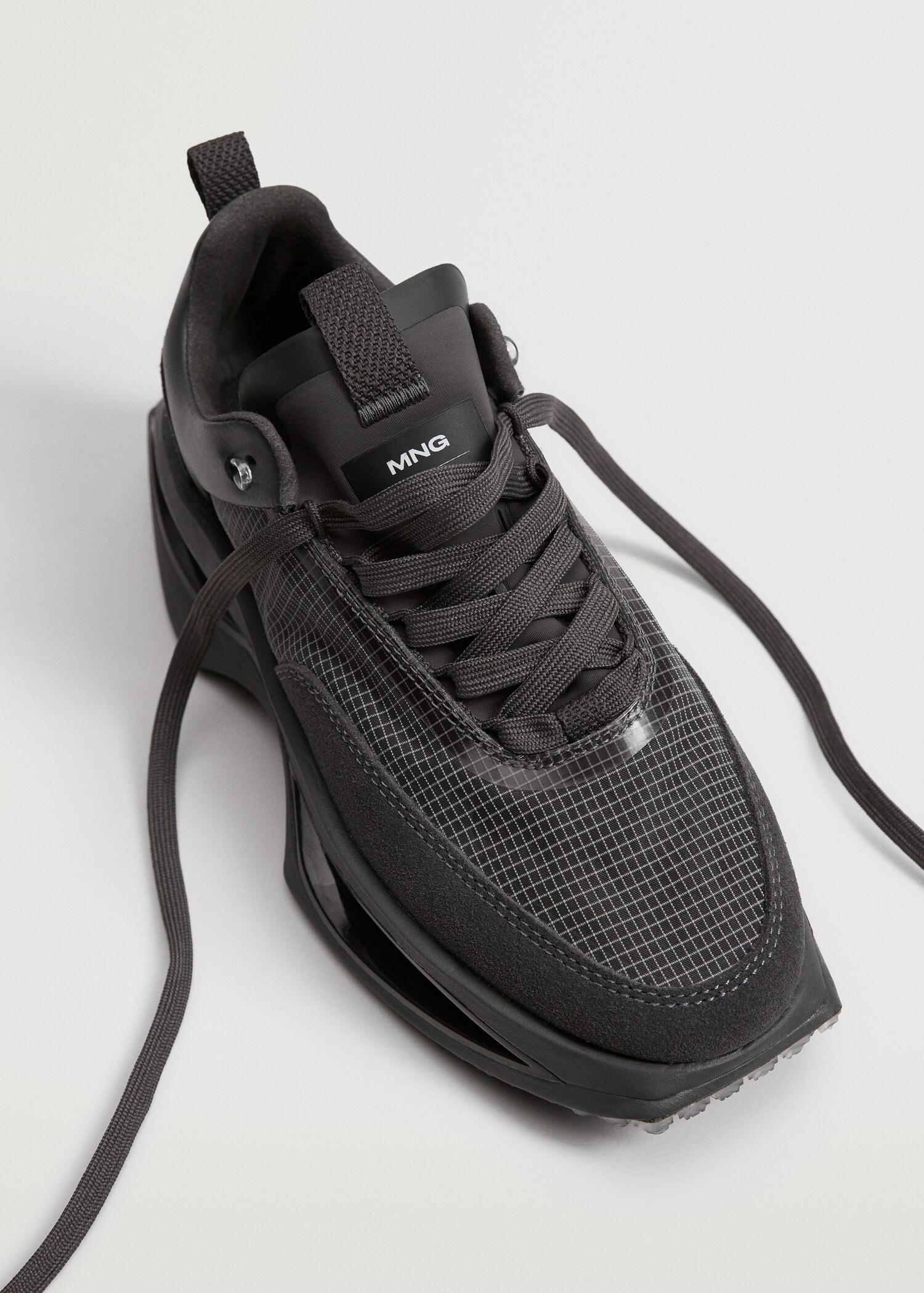 Leather trainers with transparent panels  - Details of the article 2