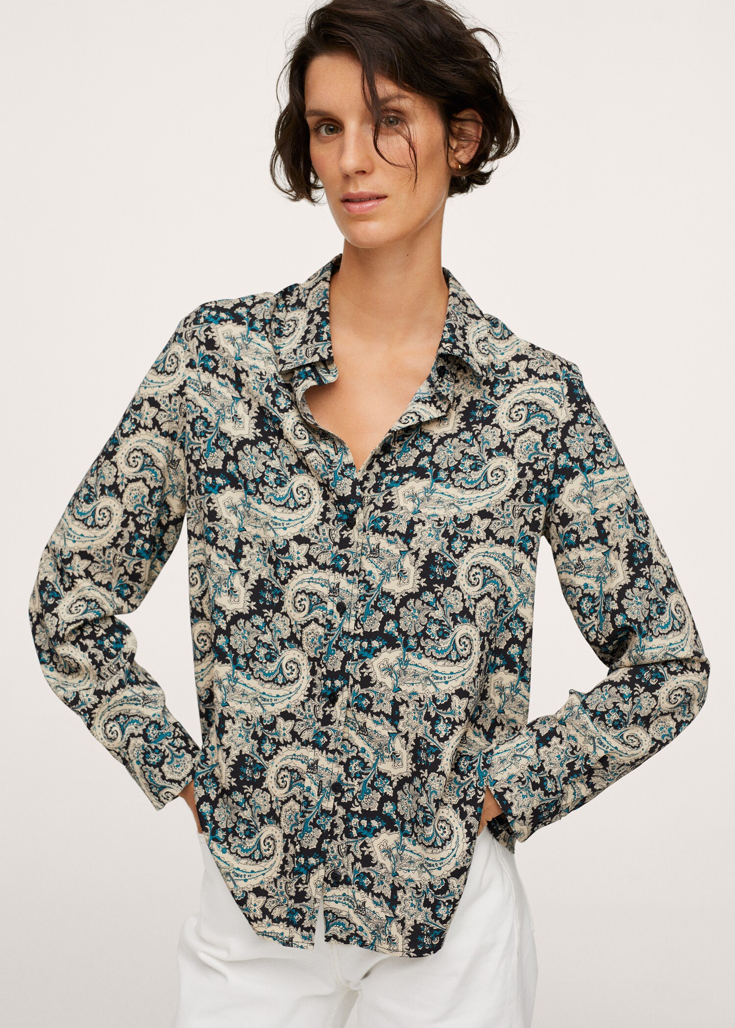 Camisa fluida botones - Plano medio