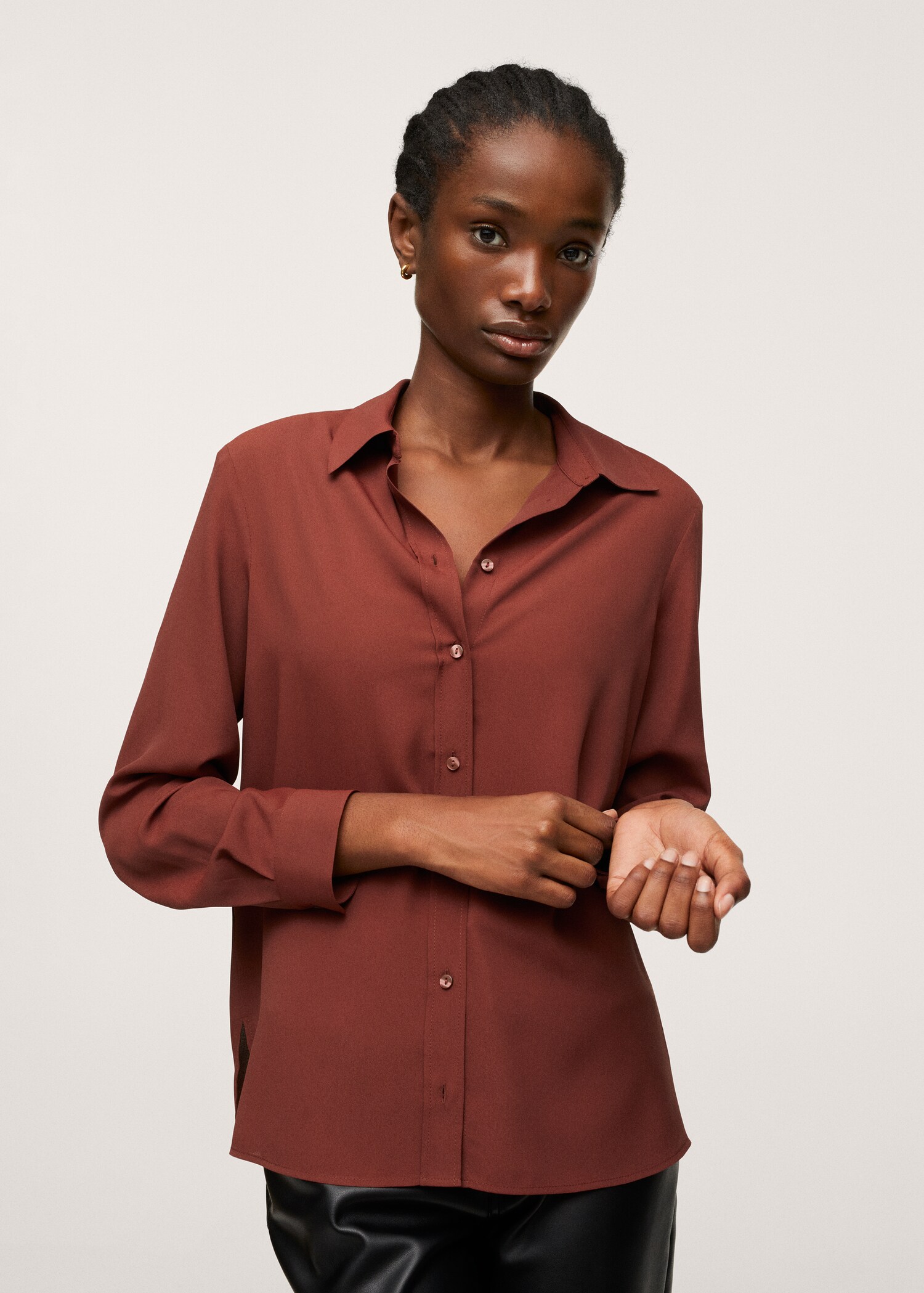 Camisa fluida botones - Plano medio