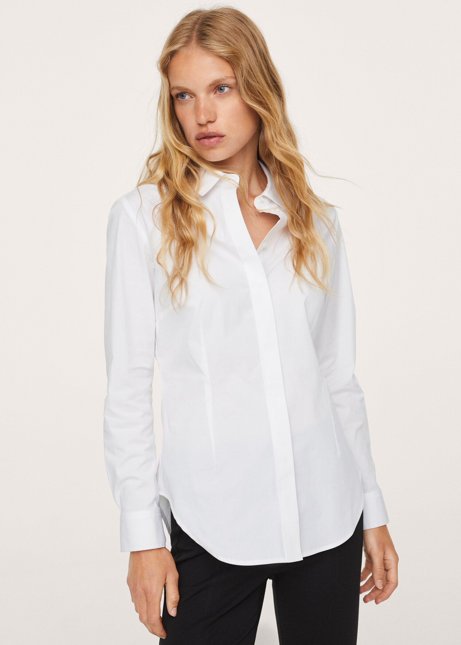 Camisa básica algodón - Plano medio