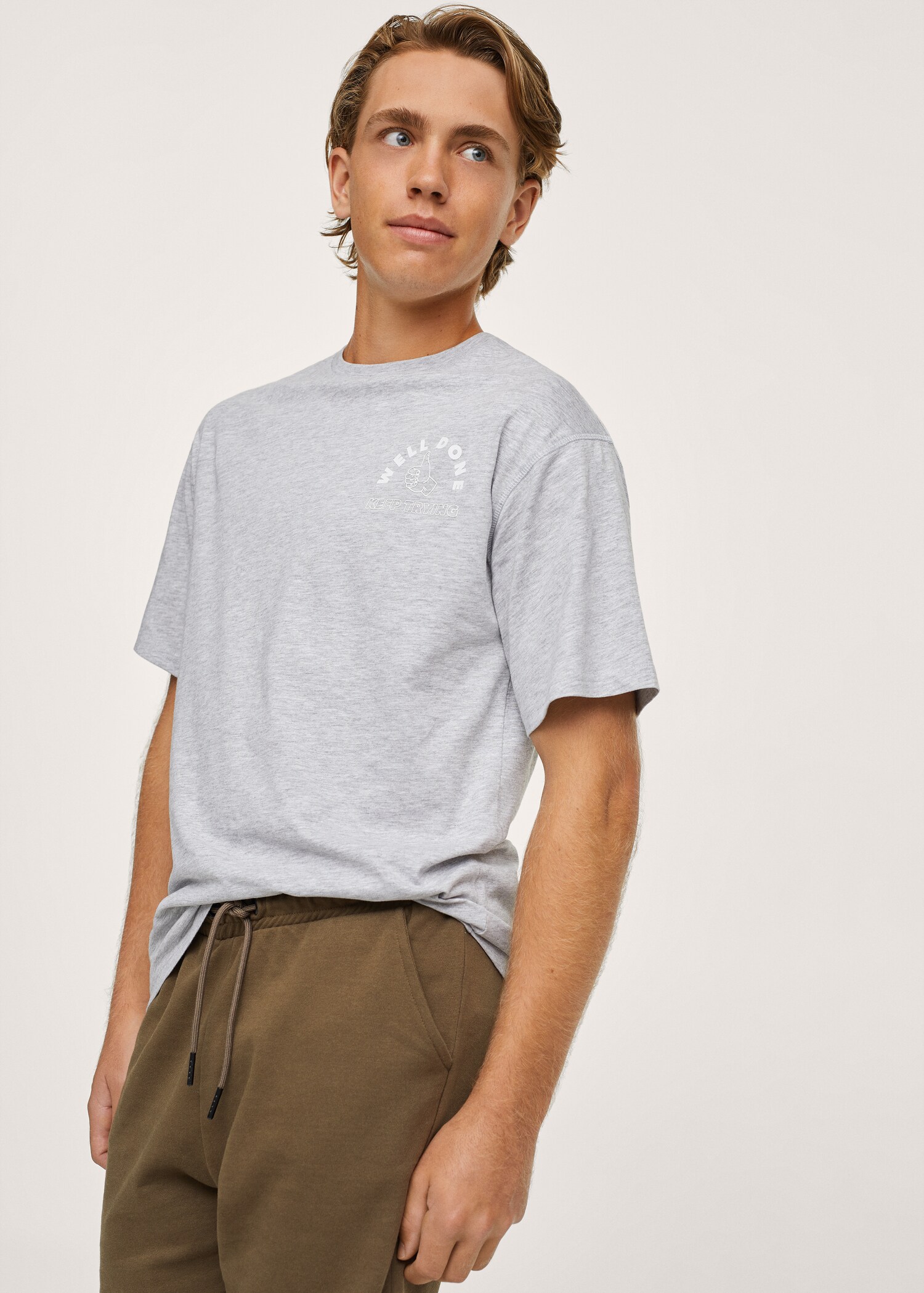 Message cotton T-shirt - Medium plane