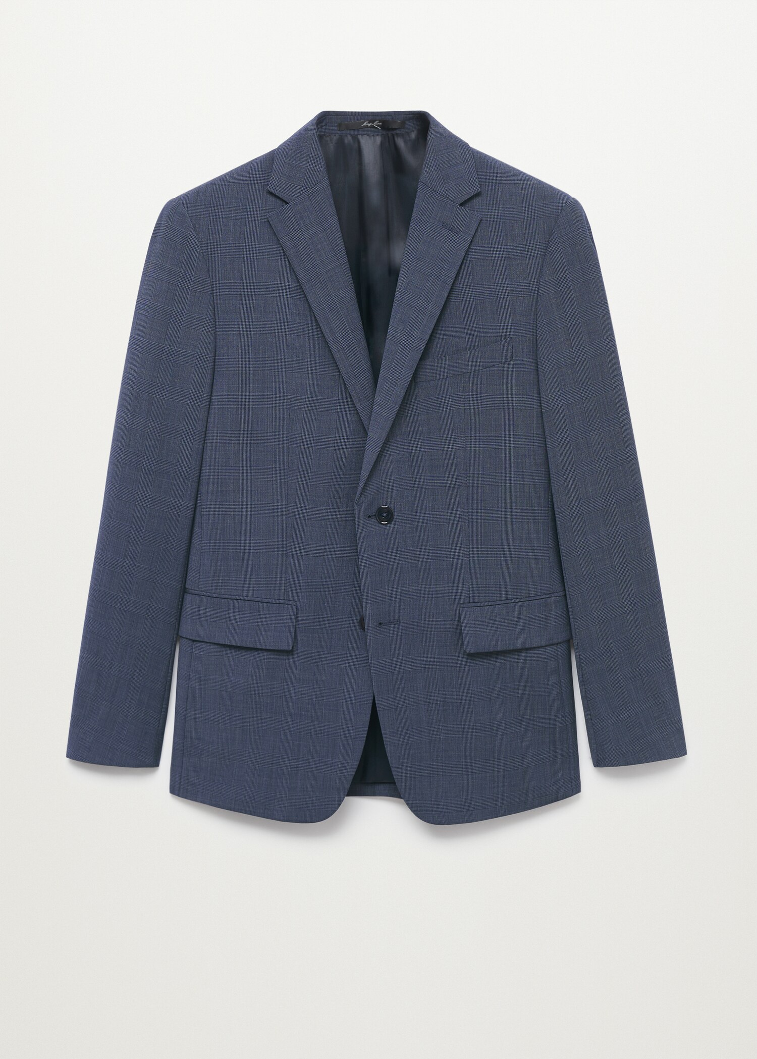 Lněné oblekové sako slim fit s kostkou - Zboží bez modelu