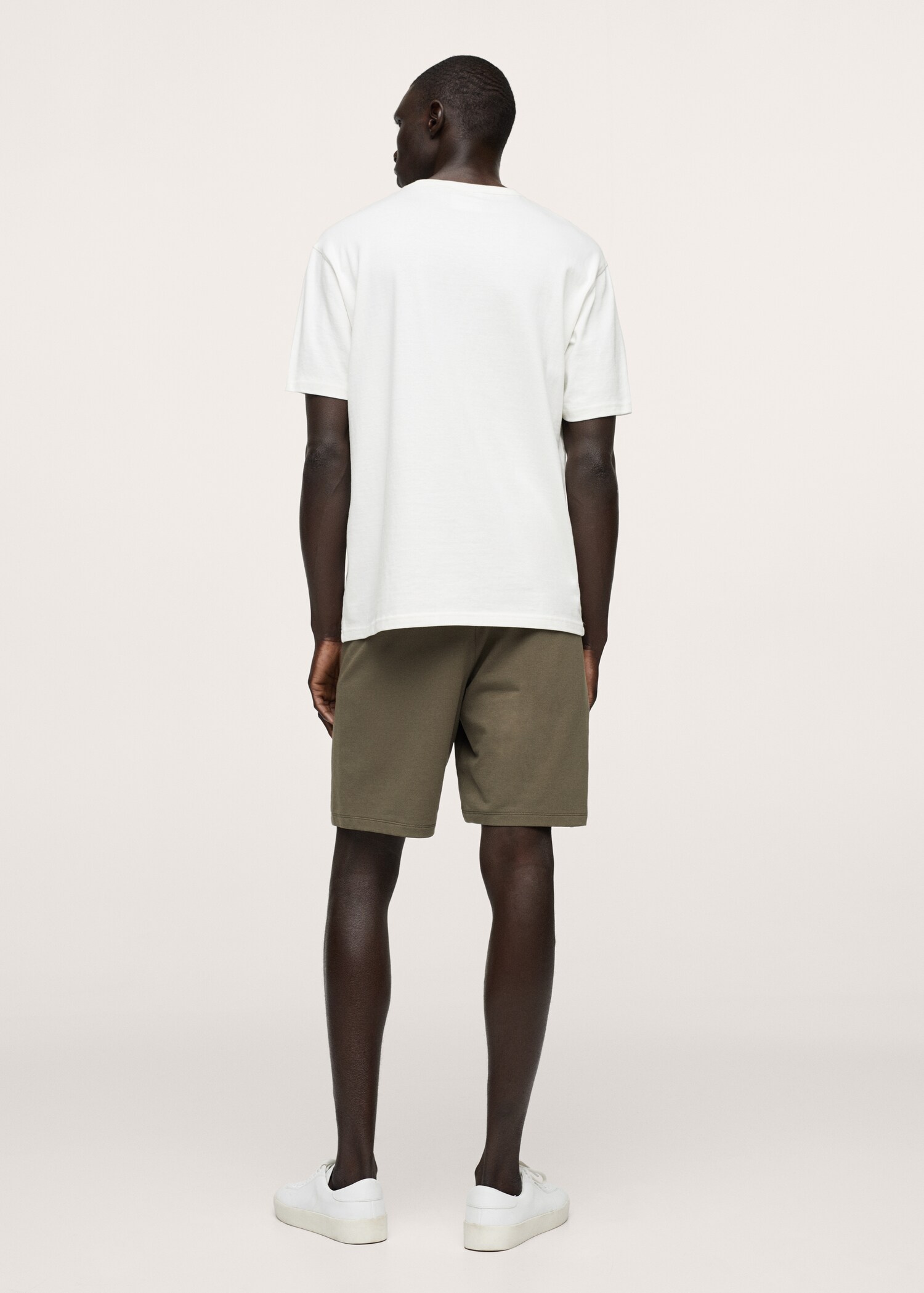 Organic cotton jogging Bermuda shorts - Reverse of the article