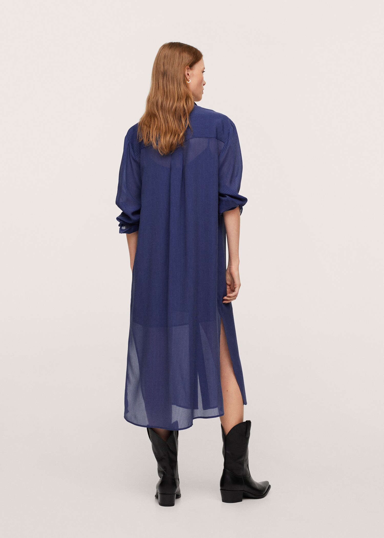 Vestido camisero rayas - Reverso del artículo