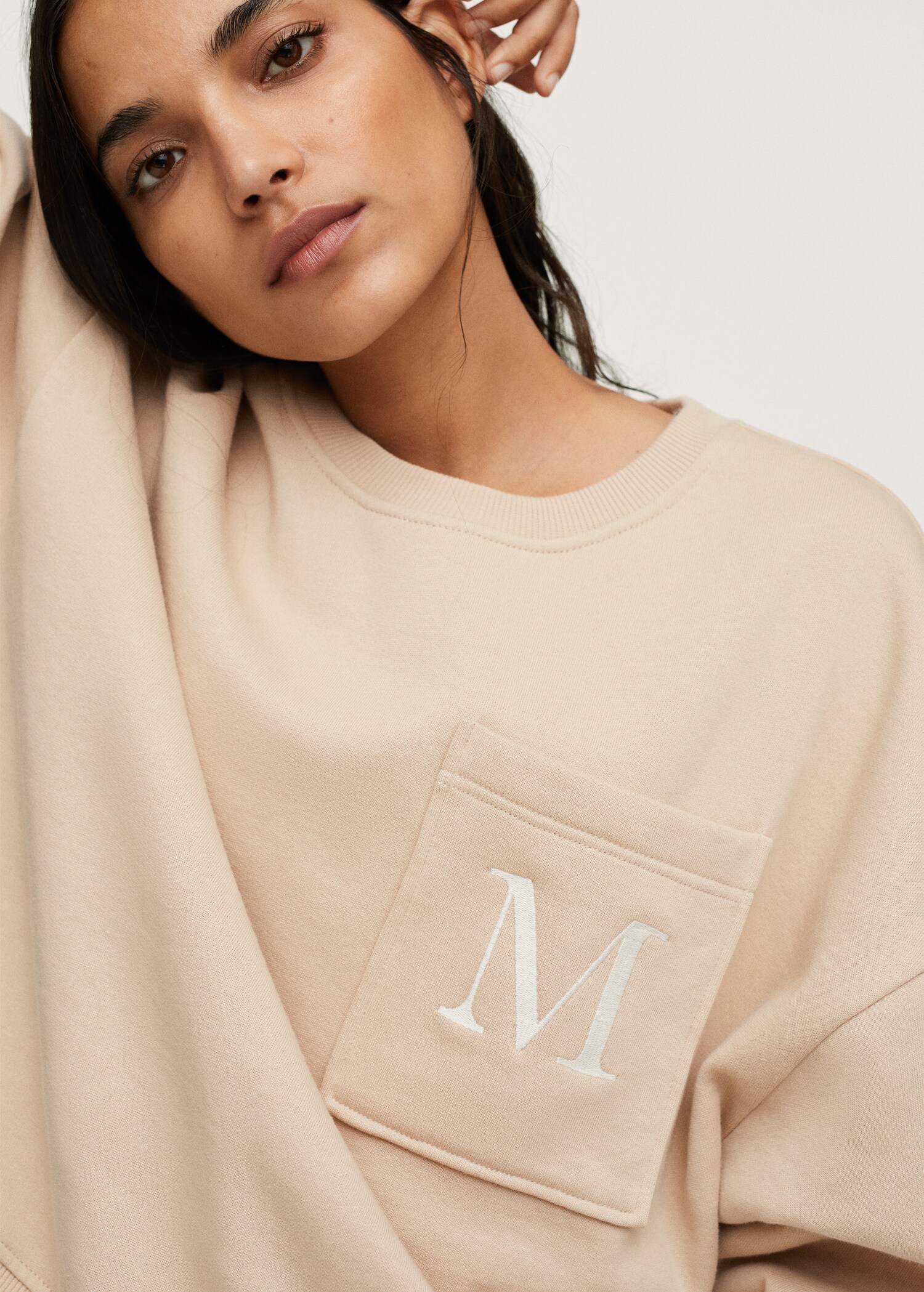 Sudadera algodón detalle bordado - Detalle del artículo 1
