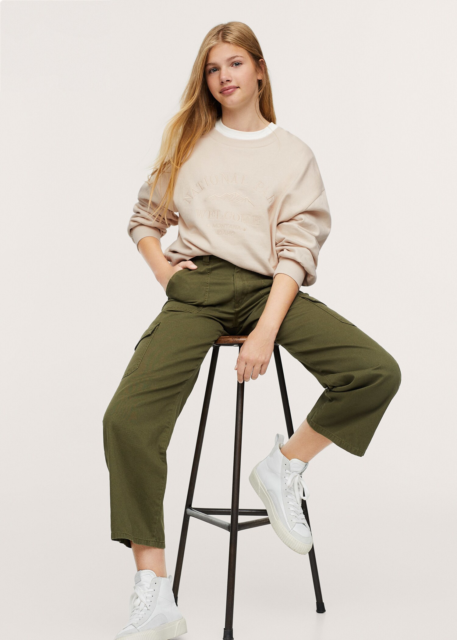 Embroidered message sweatshirt - Medium plane