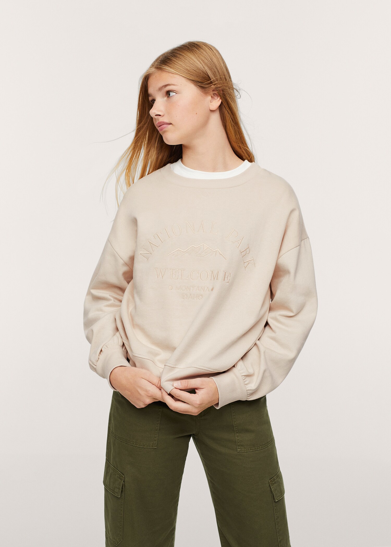 Embroidered message sweatshirt - Details of the article 1