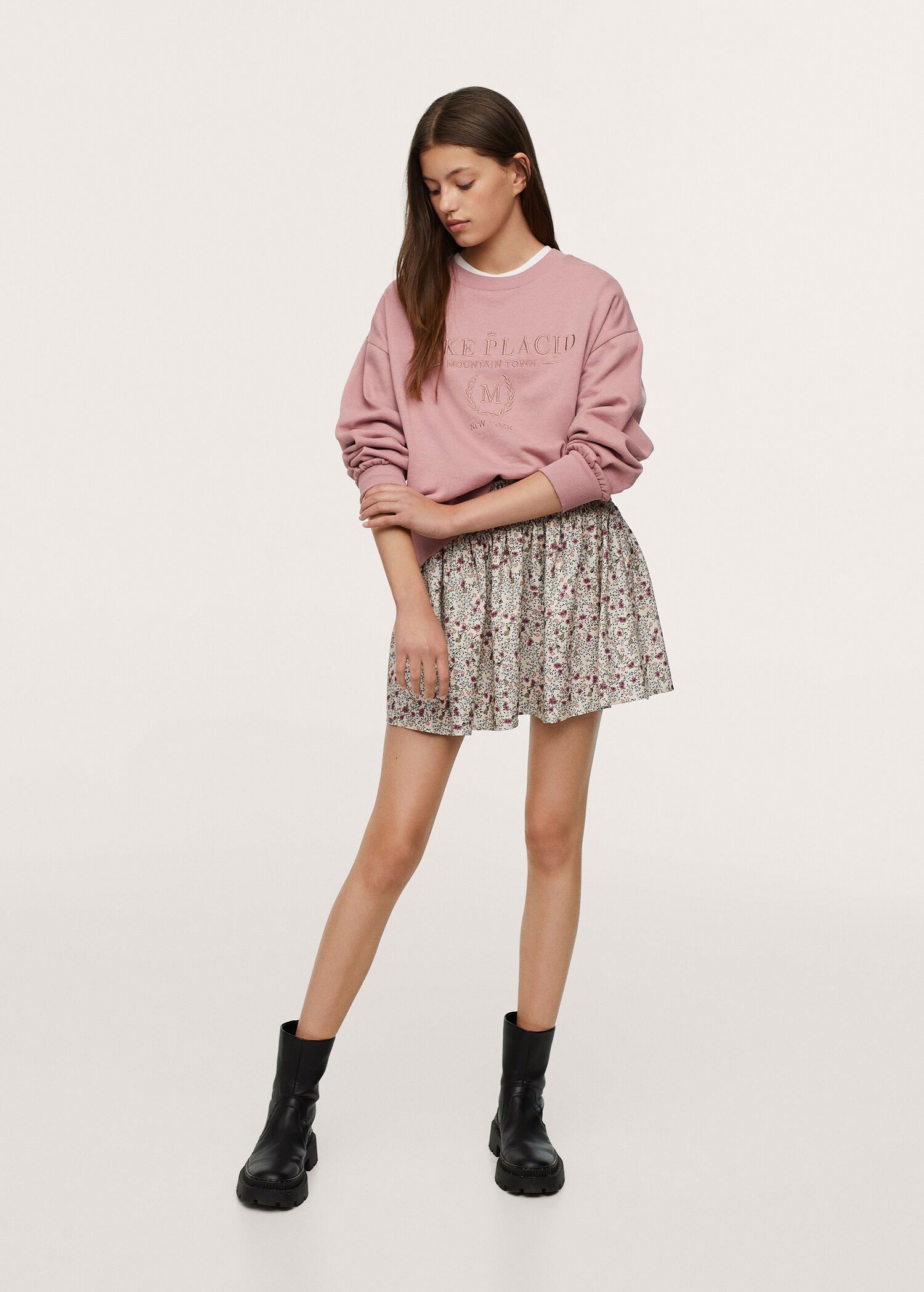 Embroidered message sweatshirt - Medium plane