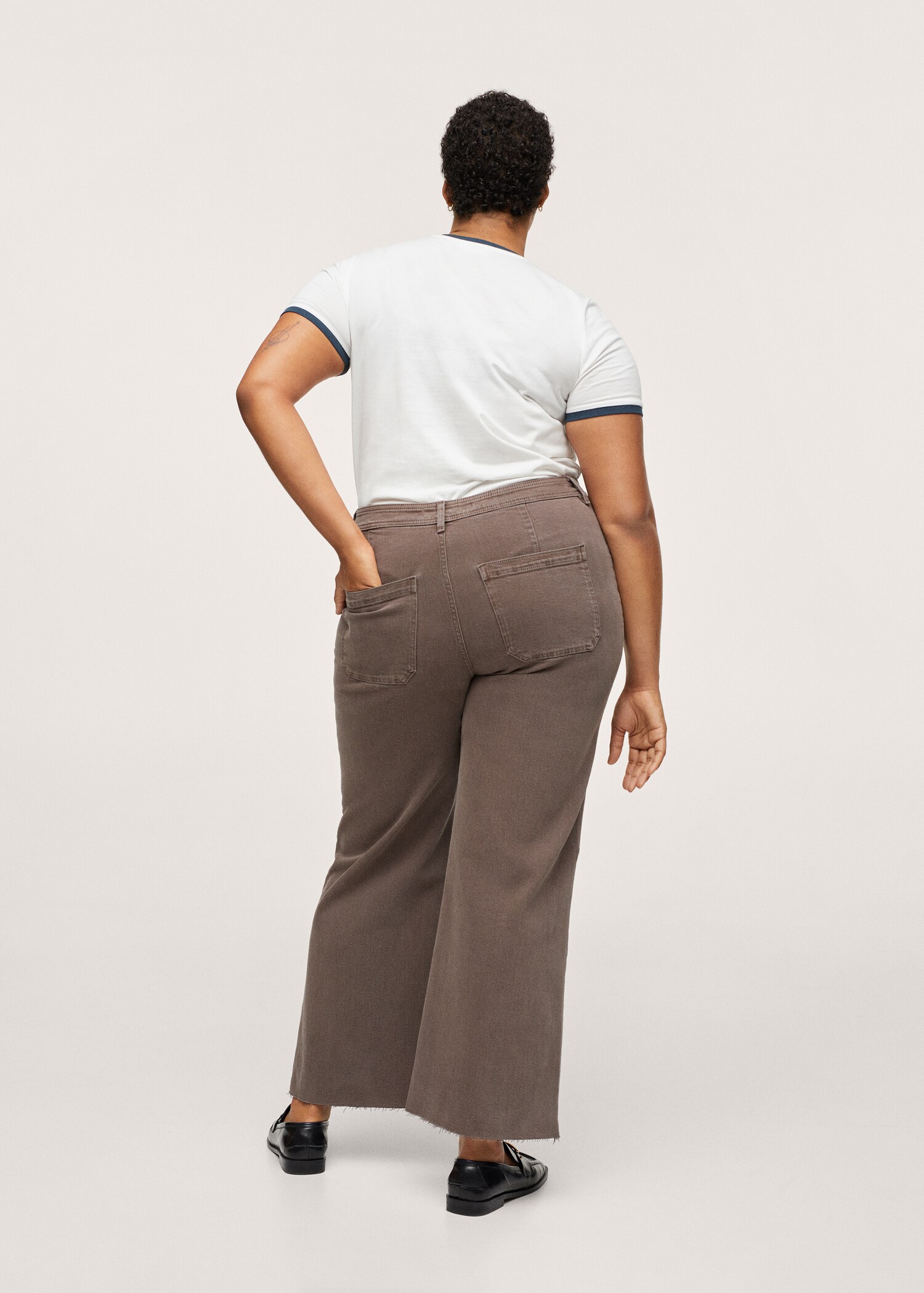 Jeans culotte high waist - Reverse of the article
