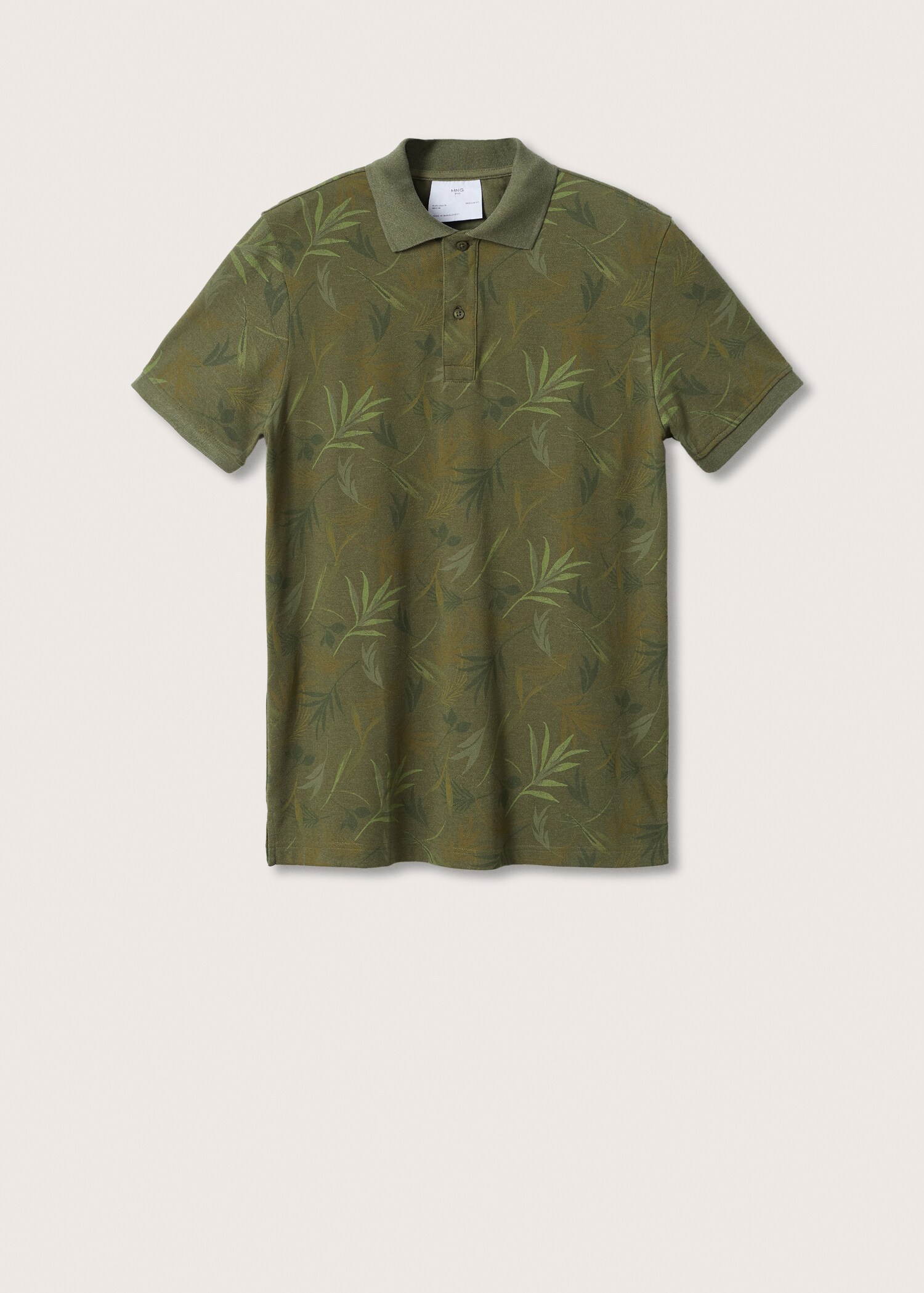Printed cotton polo shirt - Article without model