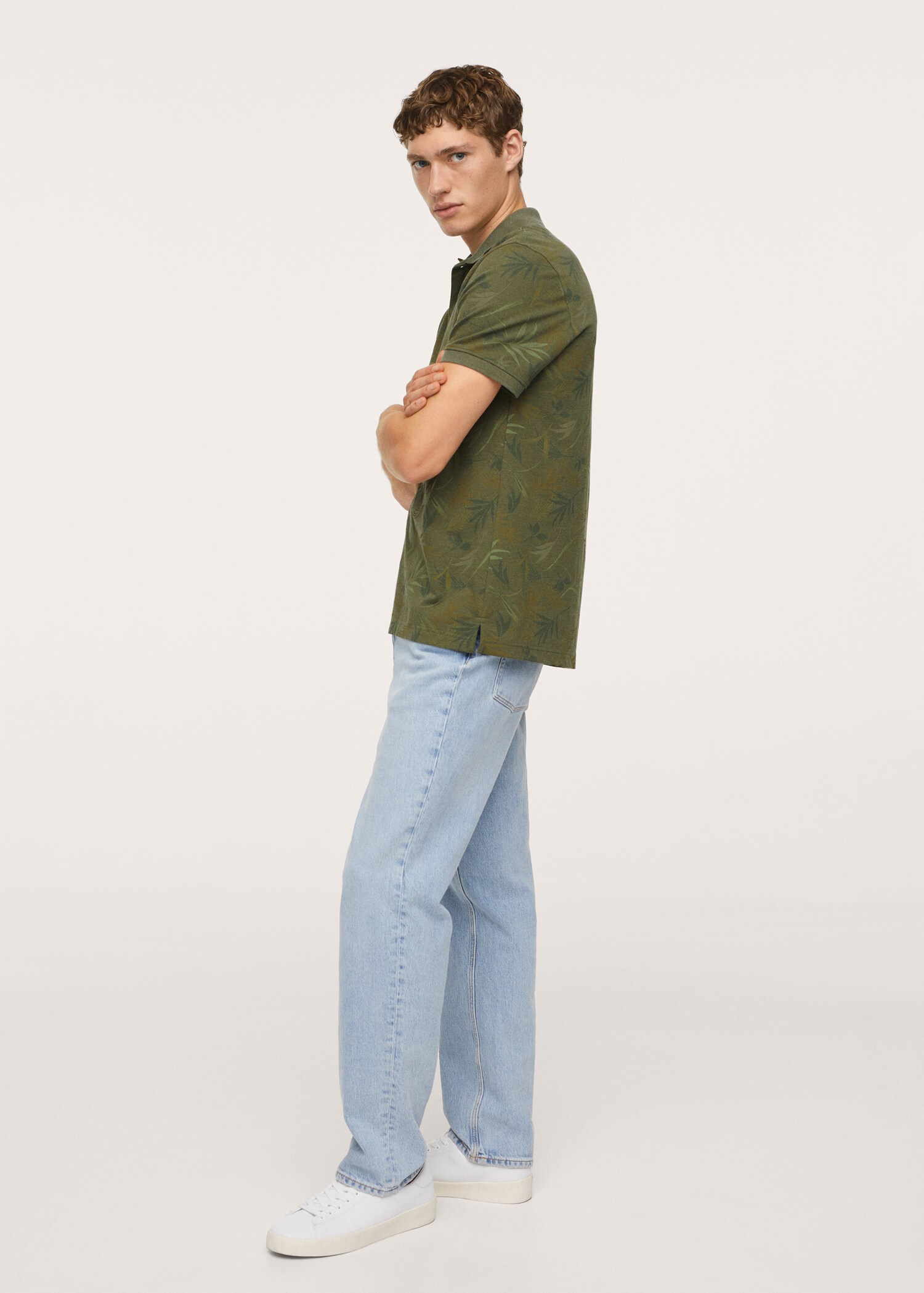 Printed cotton polo shirt - Details of the article 2