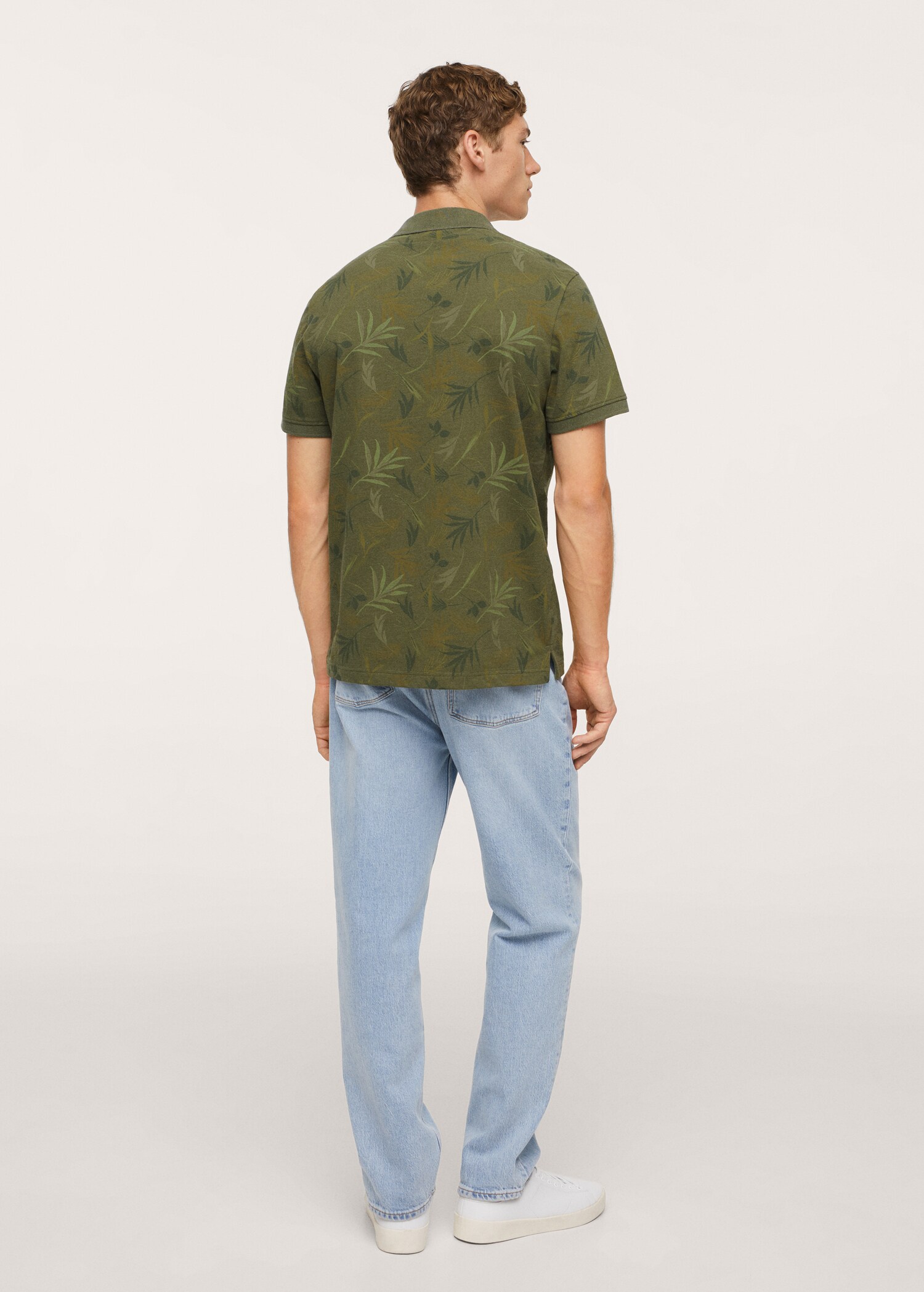 Printed cotton polo shirt - Reverse of the article
