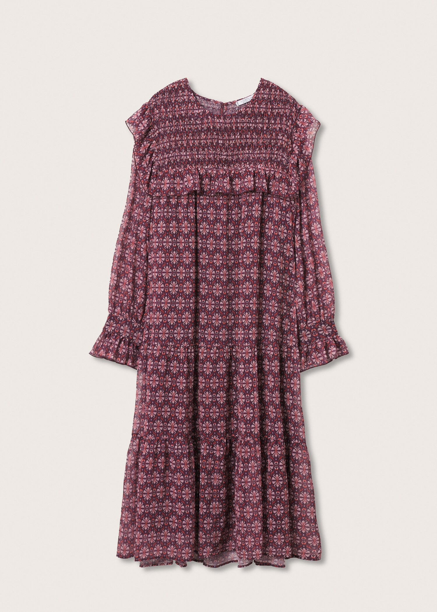 Ruffled printed dress - Article without model