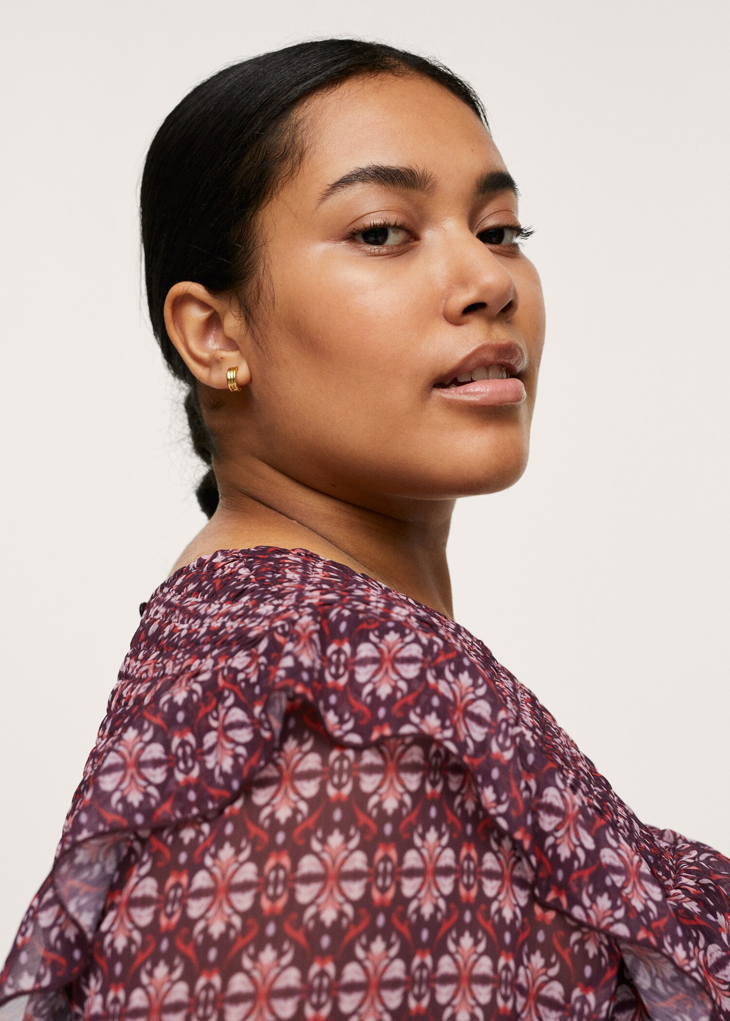 Ruffled printed dress - Details of the article 3