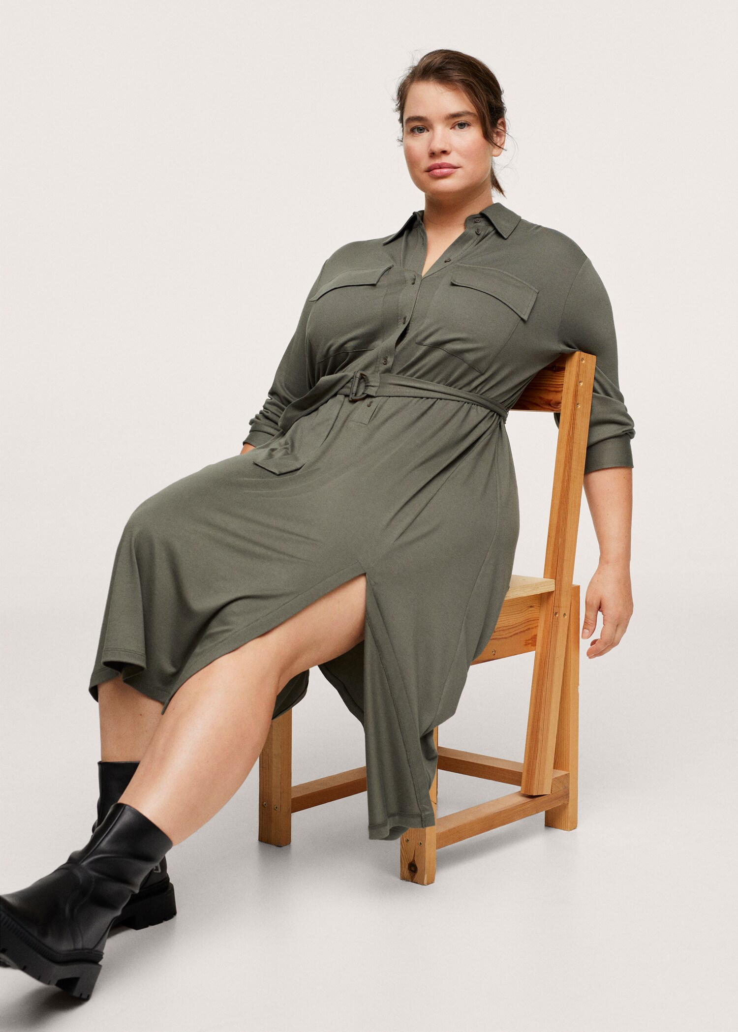 Modal shirt dress - Details of the article 2
