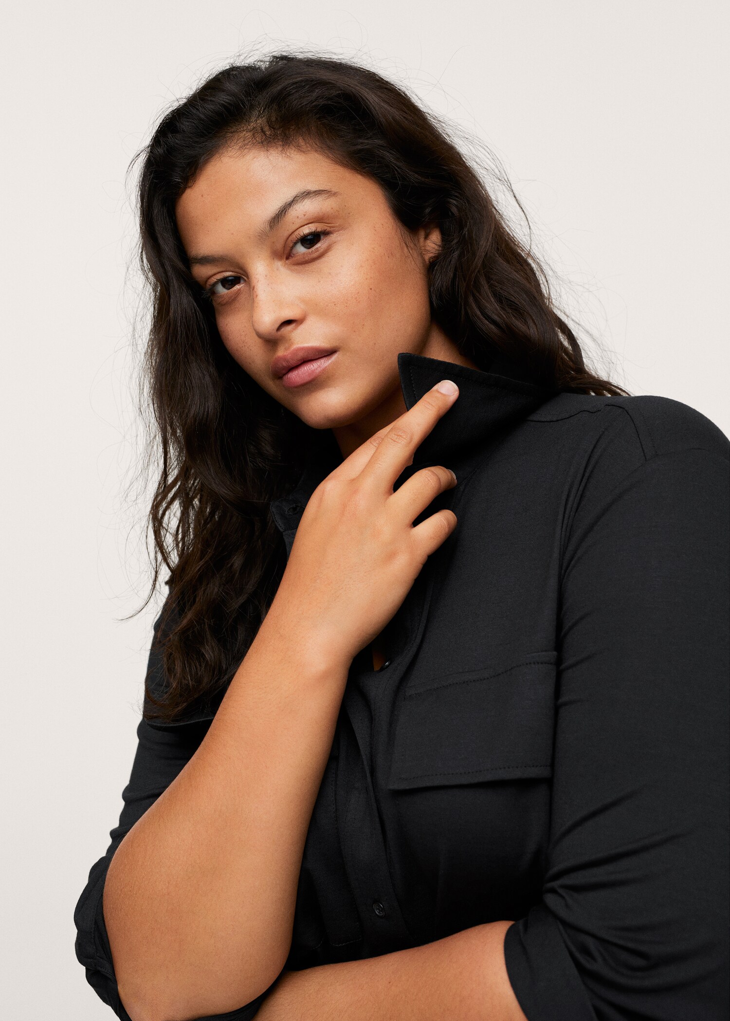 Modal shirt dress - Details of the article 2
