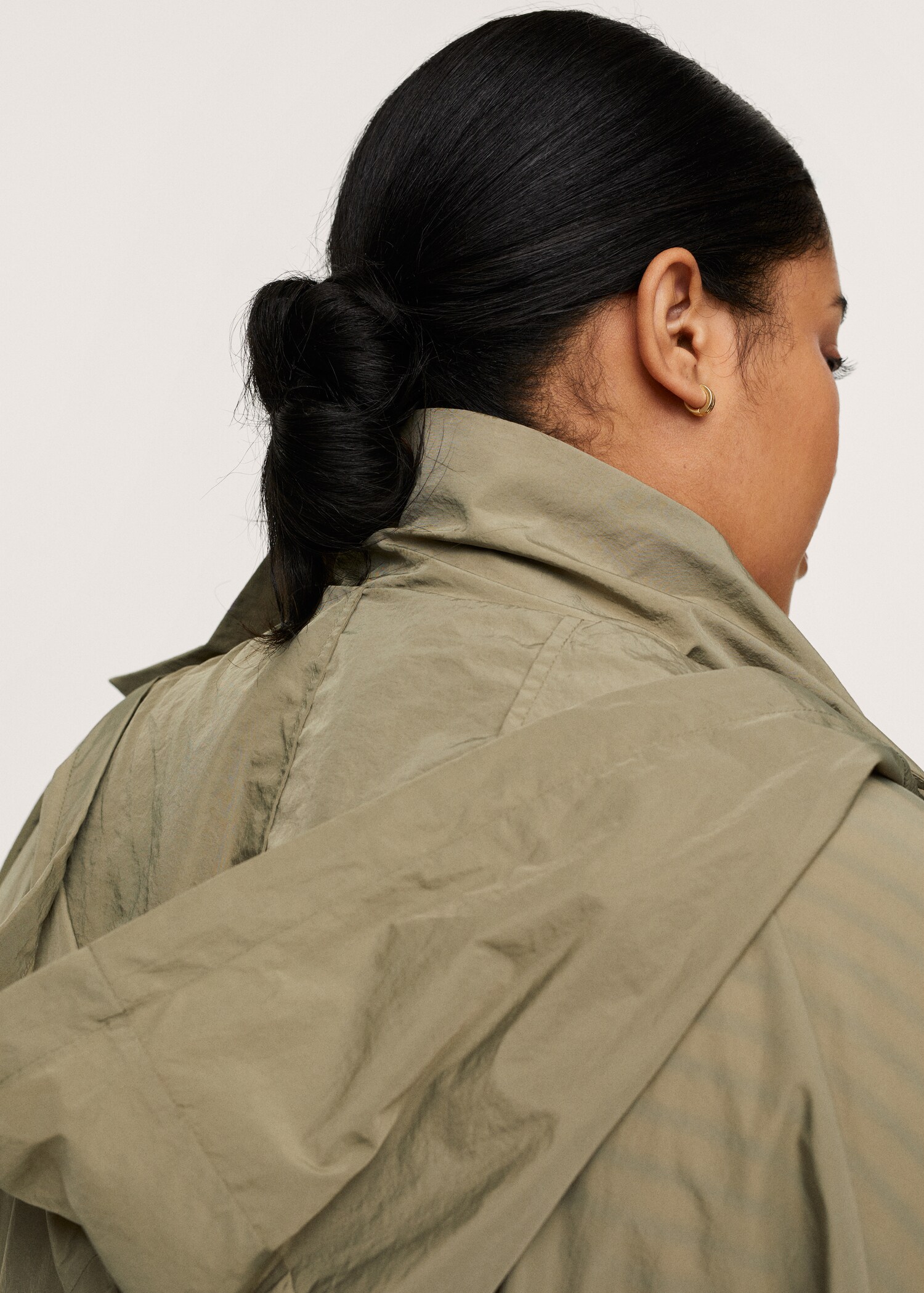 Hooded oversize cape - Details of the article 2