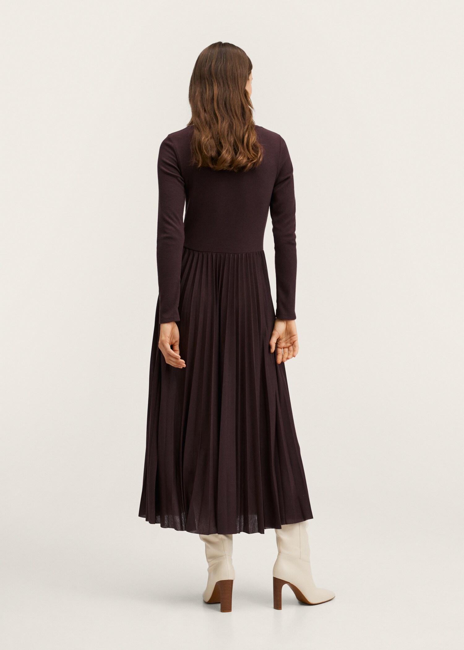 Vestido plisado punto - Reverso del artículo