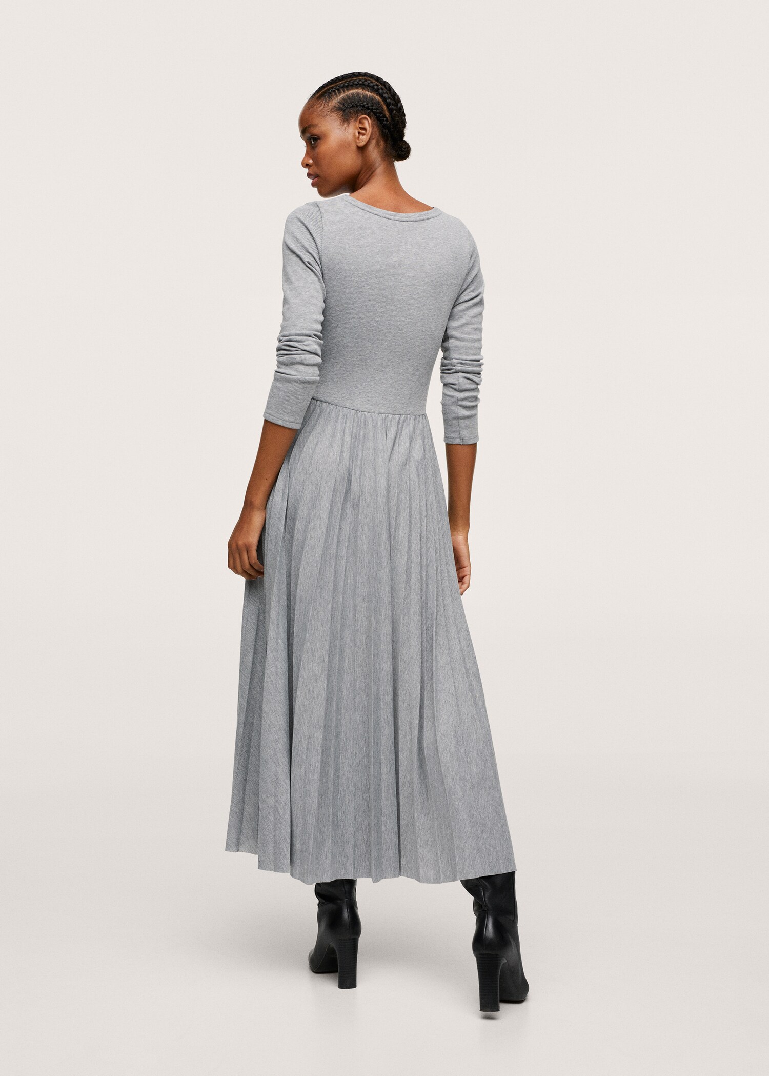 Vestido plisado punto - Reverso del artículo