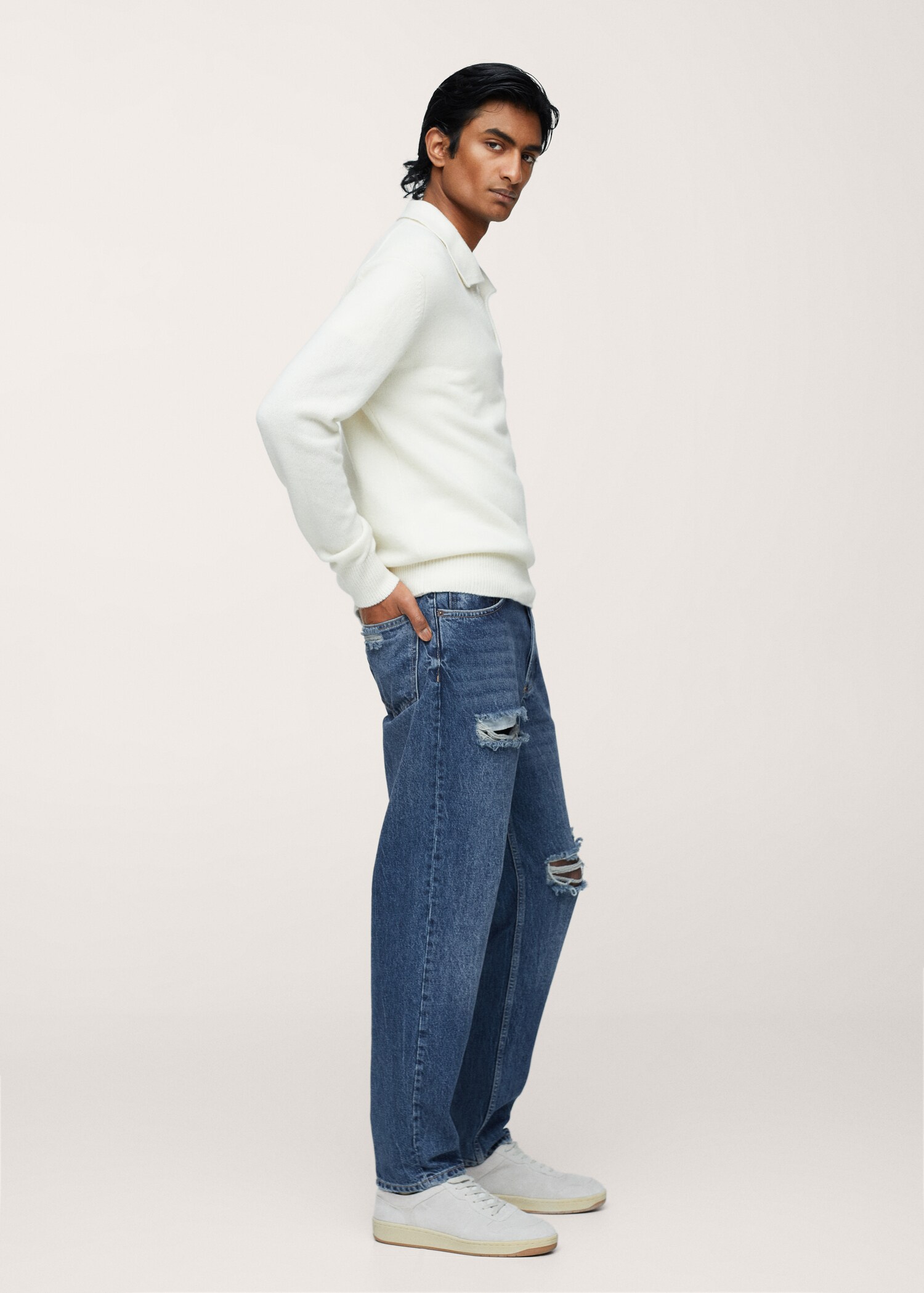 Jeans straight-fit rotos  - Detalle del artículo 2