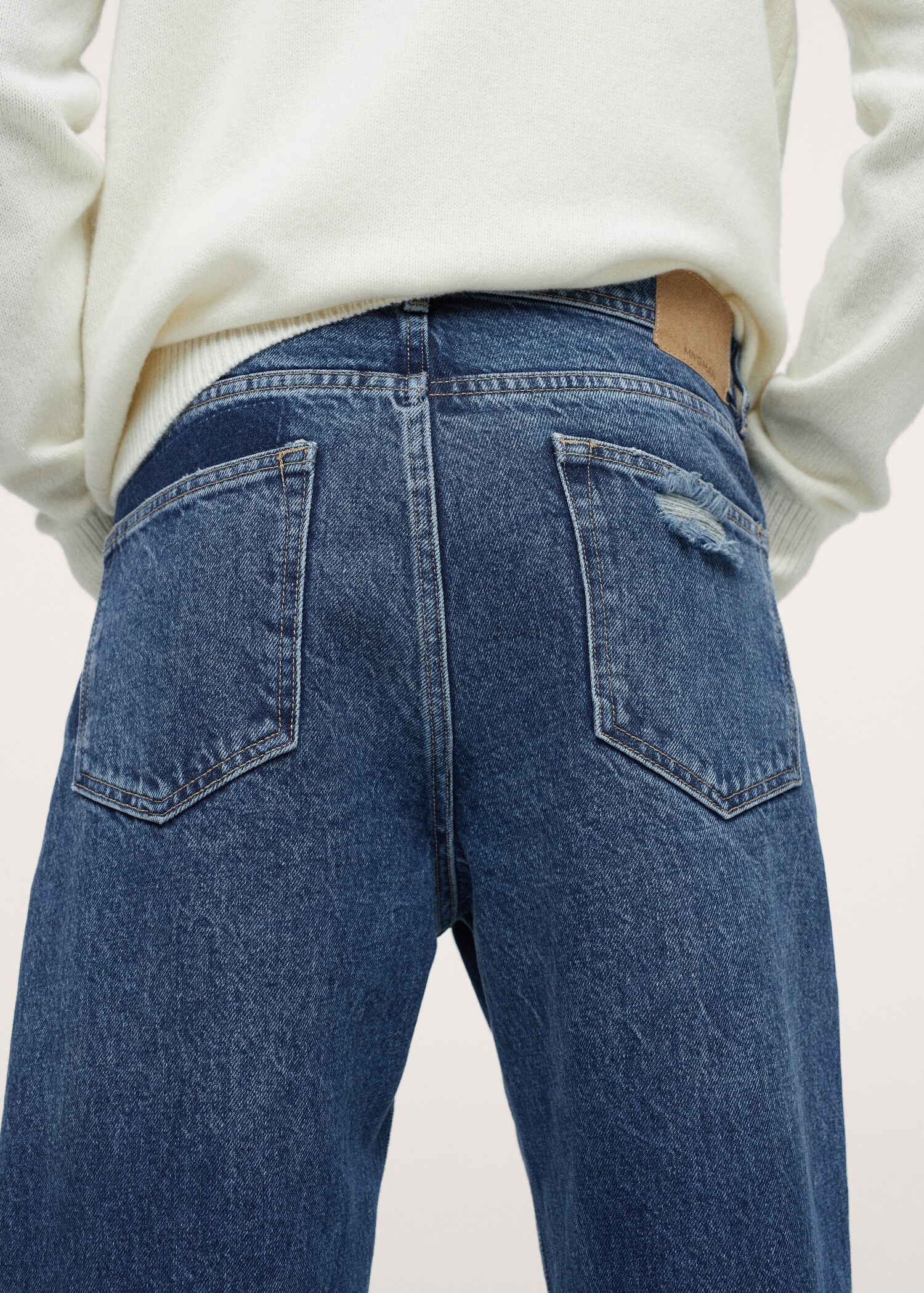 Jeans straight-fit rotos  - Detalle del artículo 3