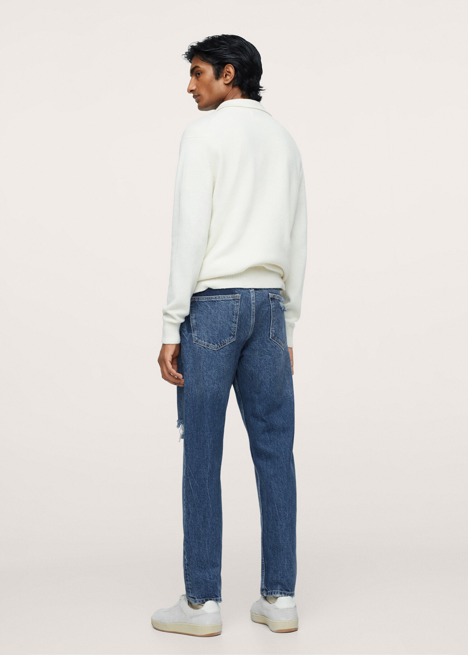 Jeans straight-fit rotos  - Reverso del artículo