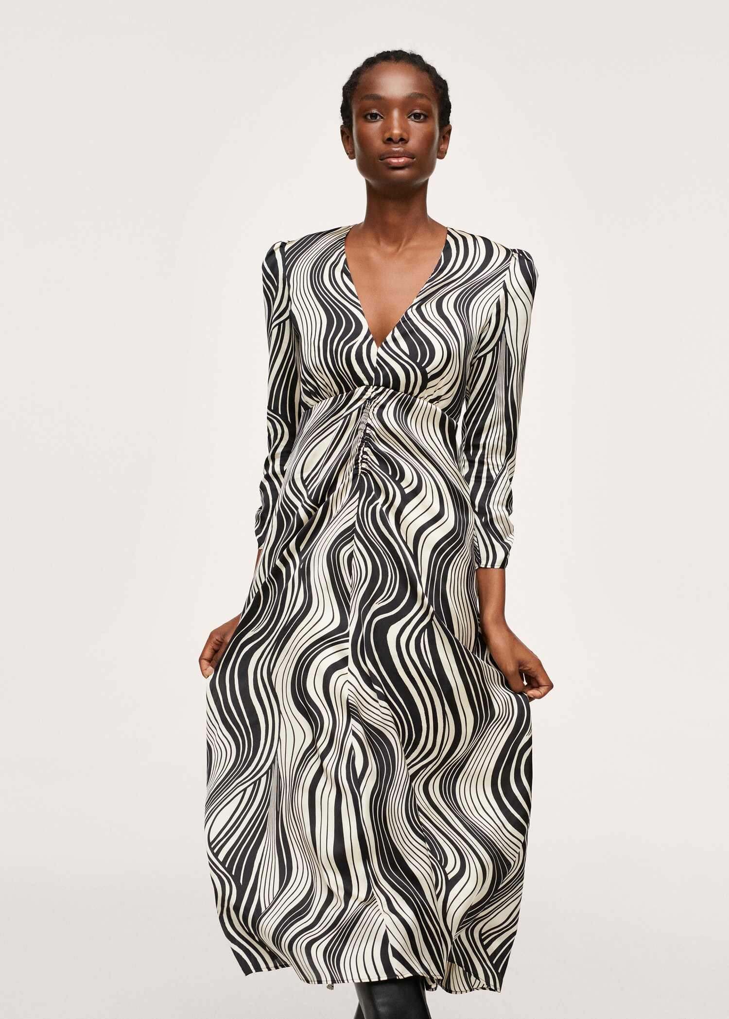 Vestido estampado midi - Detalle del artículo 1