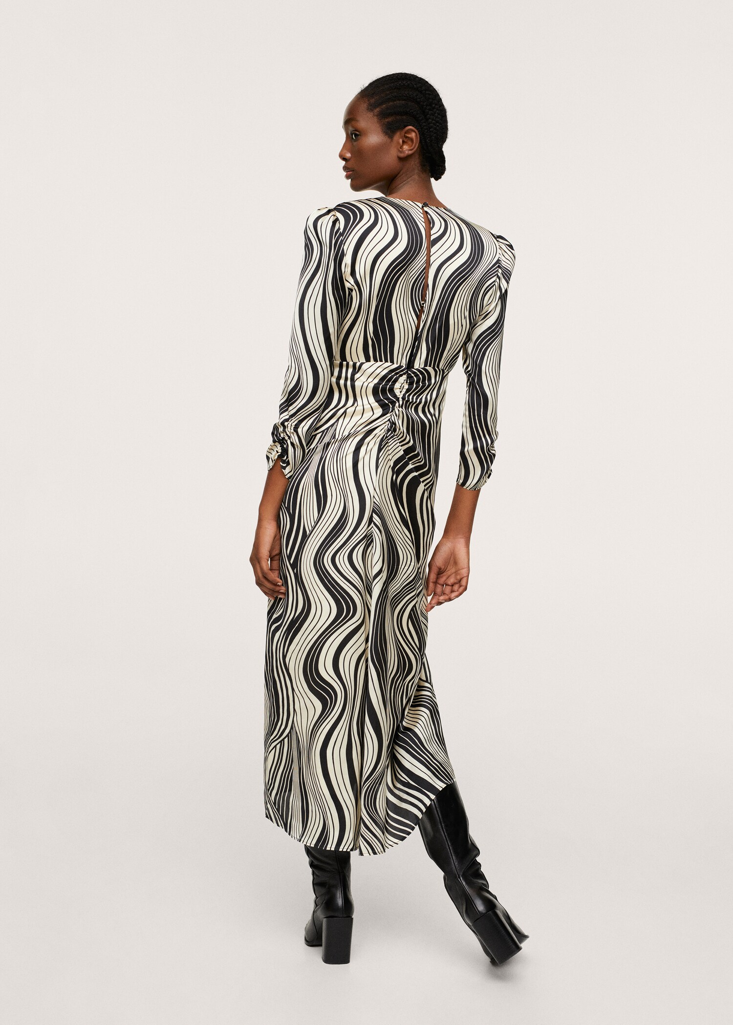 Vestido estampado midi - Reverso del artículo
