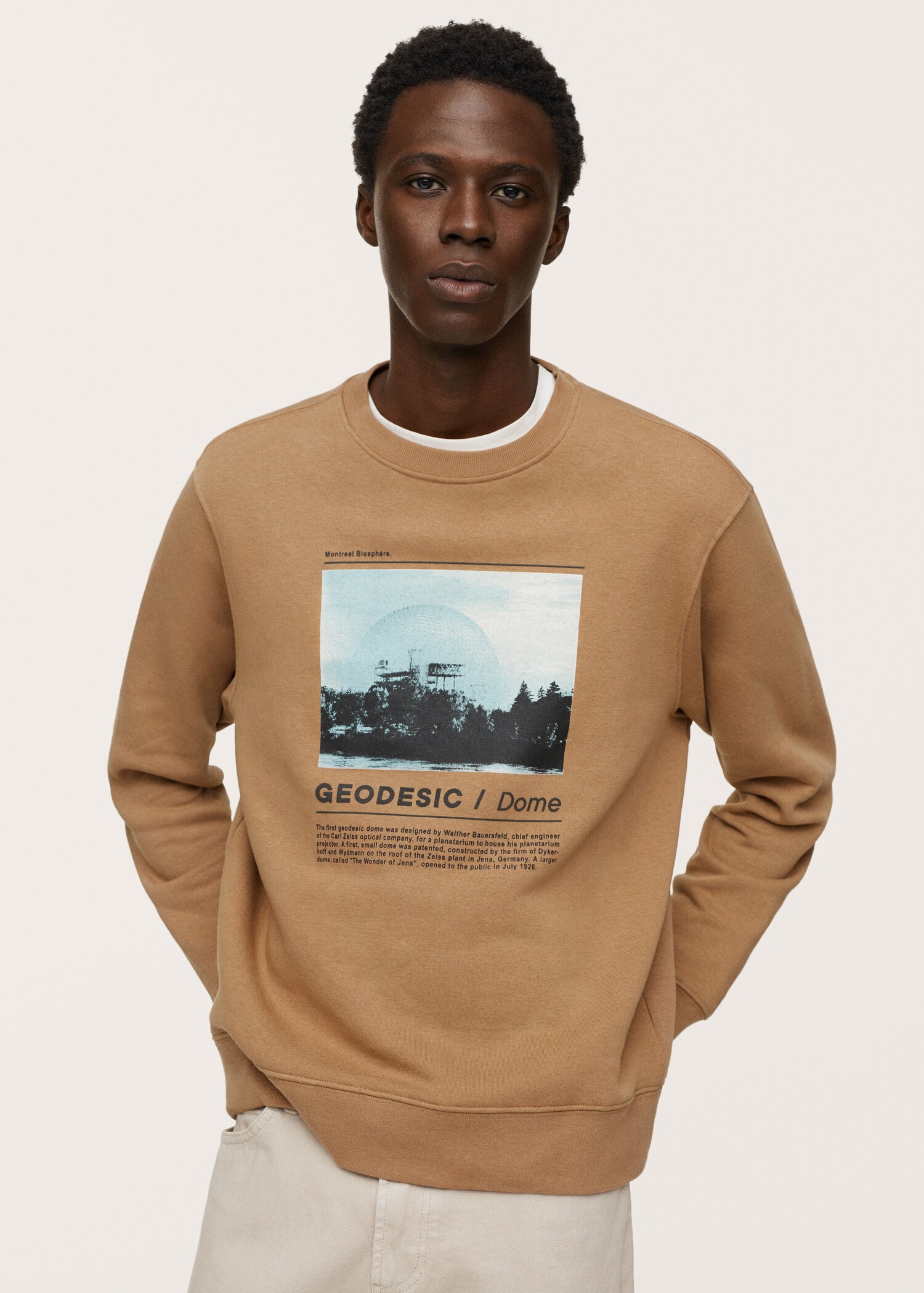 Printed cotton sweatshirt - Medium plane