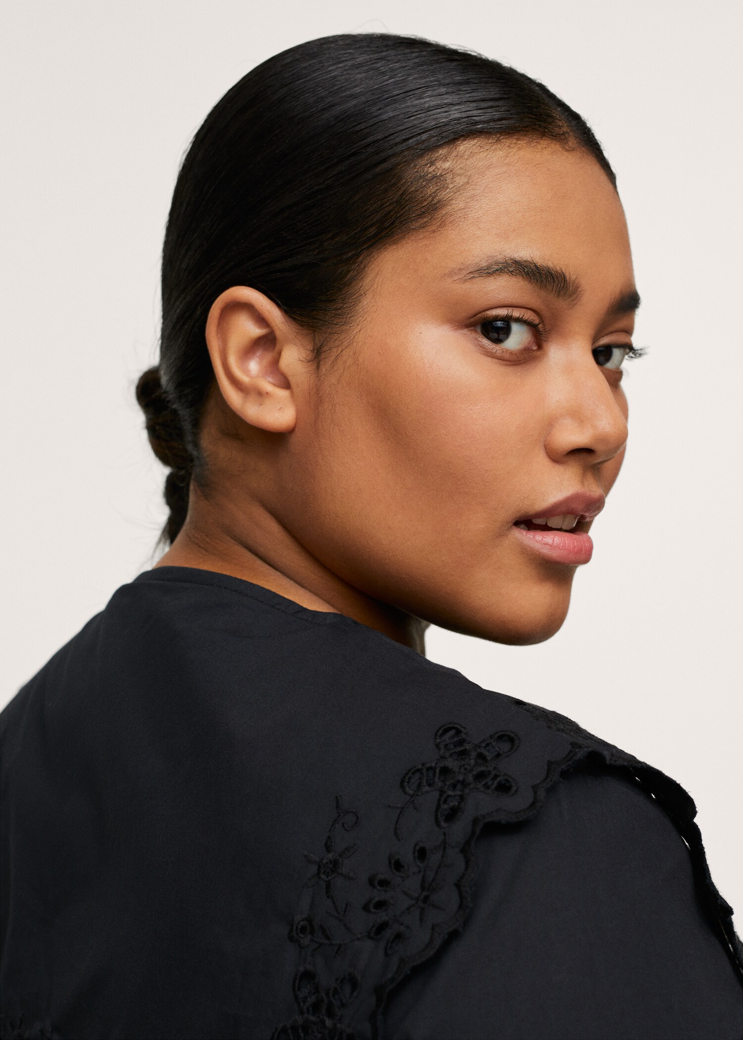 Frill cotton dress - Details of the article 1