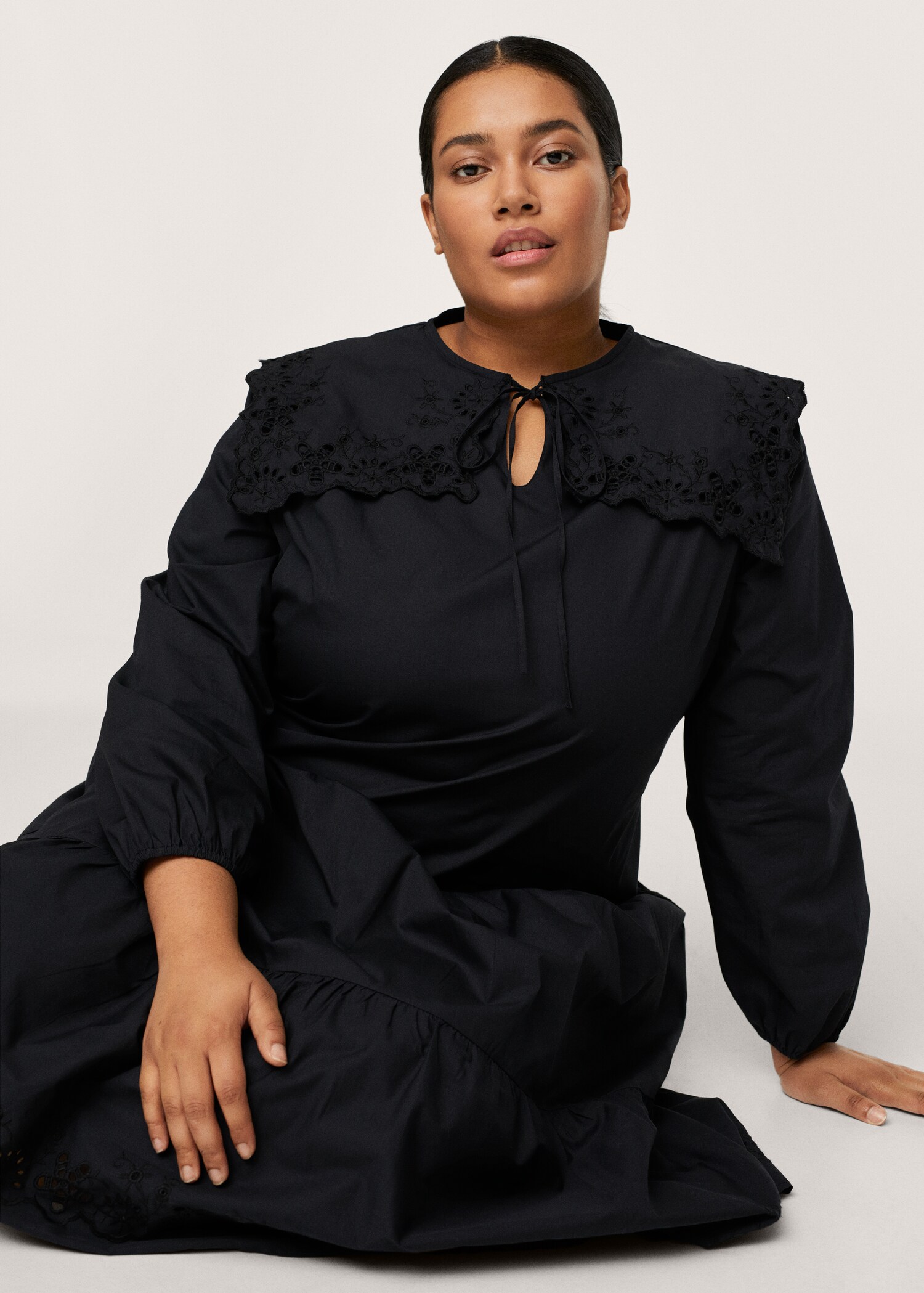 Frill cotton dress - Details of the article 2