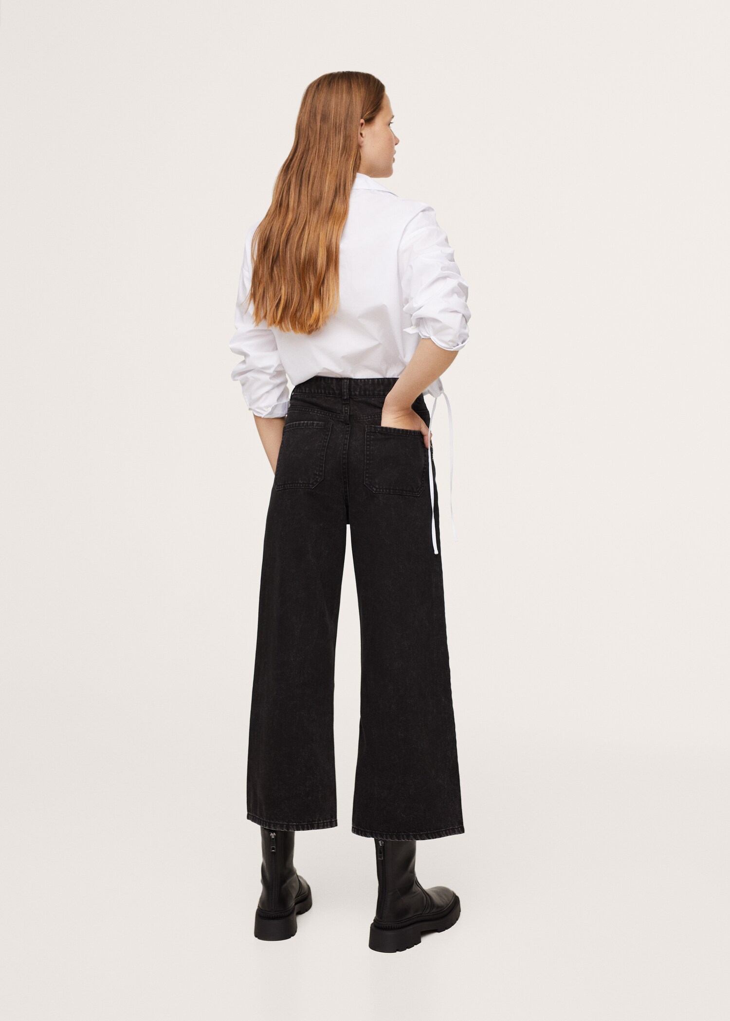 Studded culotte jeans - Details of the article 3